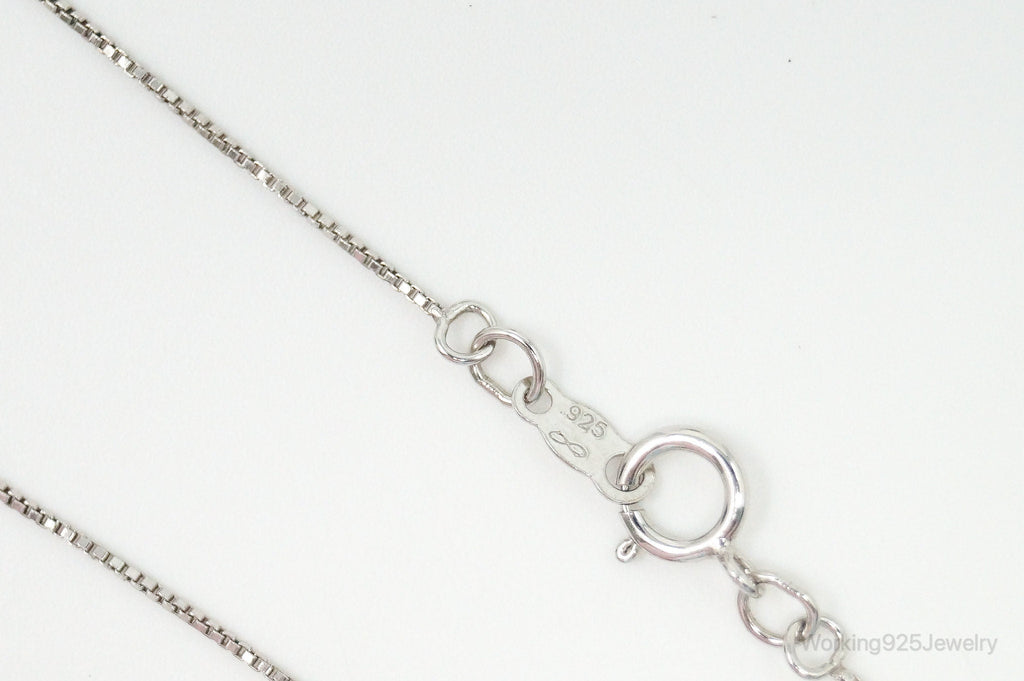 Designer Jane Seymour Blue Topaz Cubic Zirconia Sterling Silver Necklace