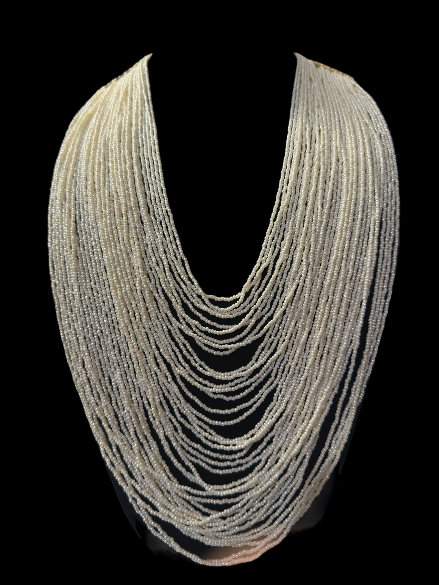 SAT100 Maha pearl  statement necklace ( multistranded) ( SHIPS IN 4 WEEKS )