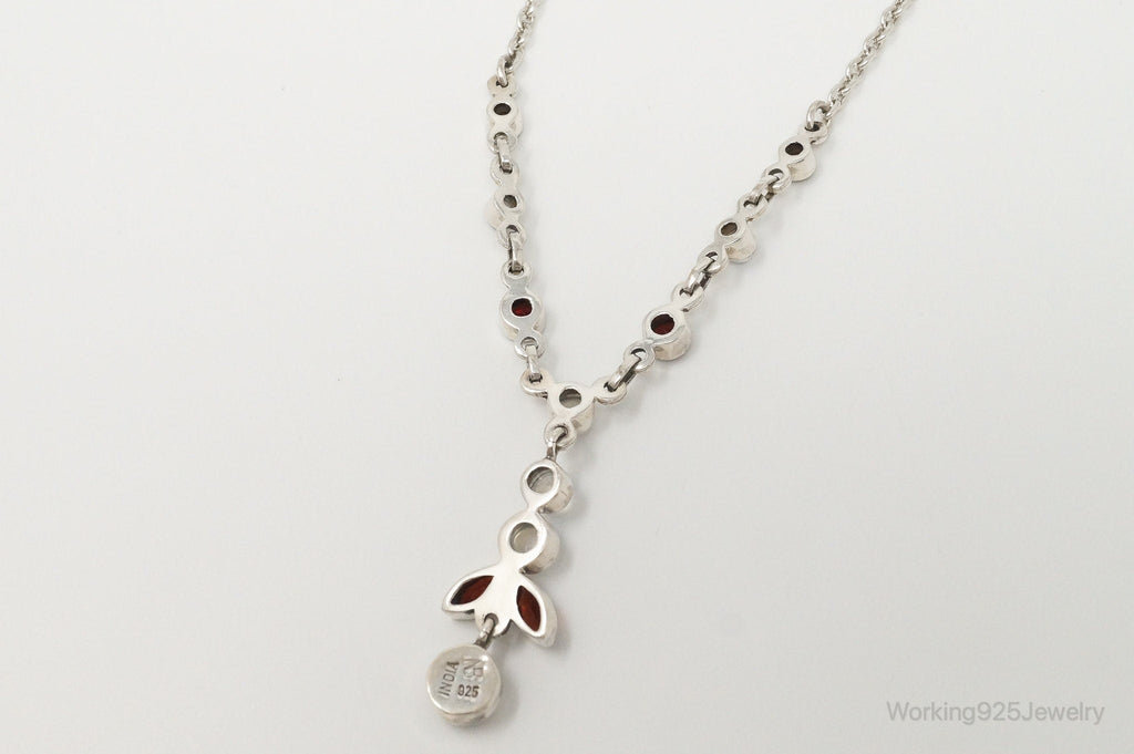 Designer Nicky Butler Moonstone Garnet Sterling Silver Necklace