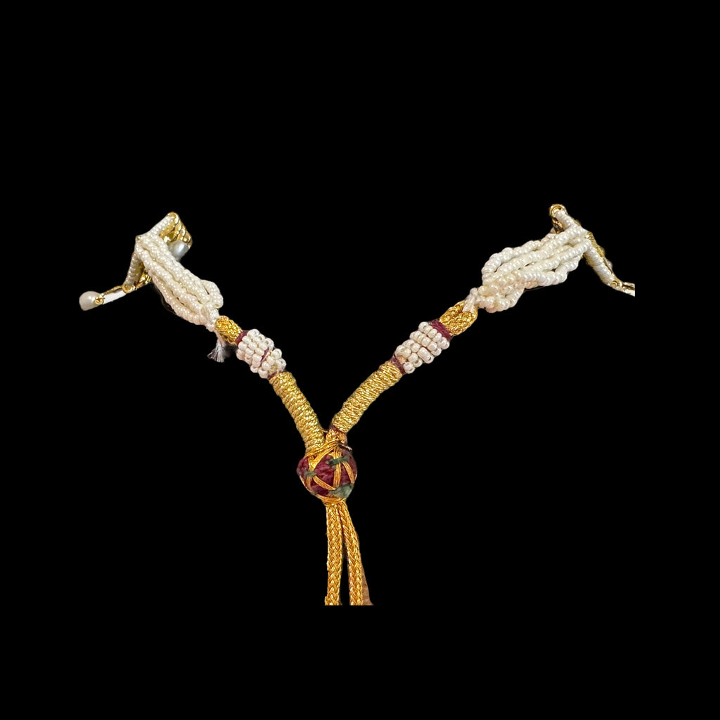 C295 MAHIRA v set in fresh water pearls- Navratan  (READY TO SHIP)