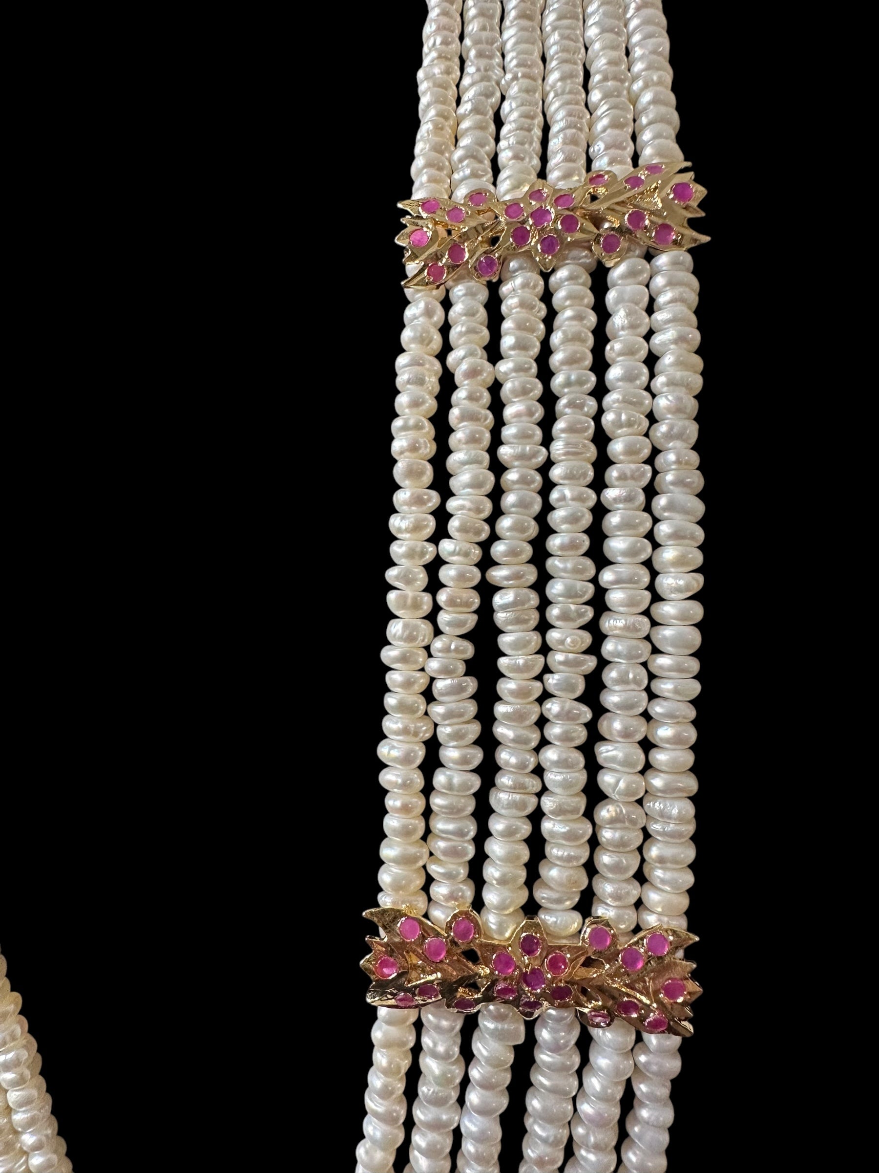 DLN120 Laura fresh water pearls necklace / Rani haar ( READY TO SHIP )