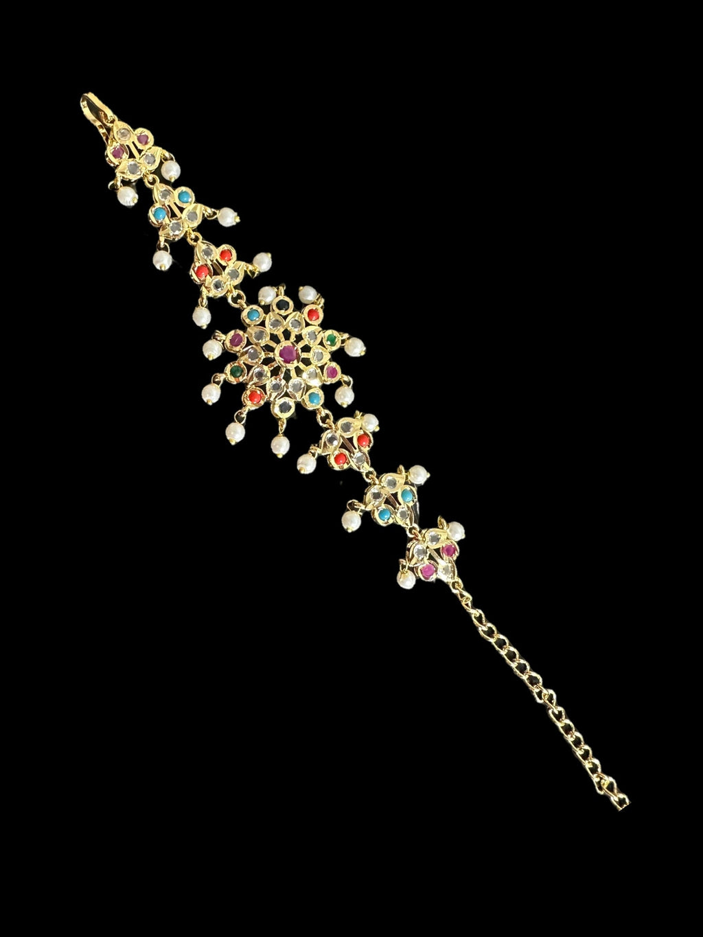 Amal hyderabadi bracelet in navratan   ( SHIPS IN 3 WEEKS )