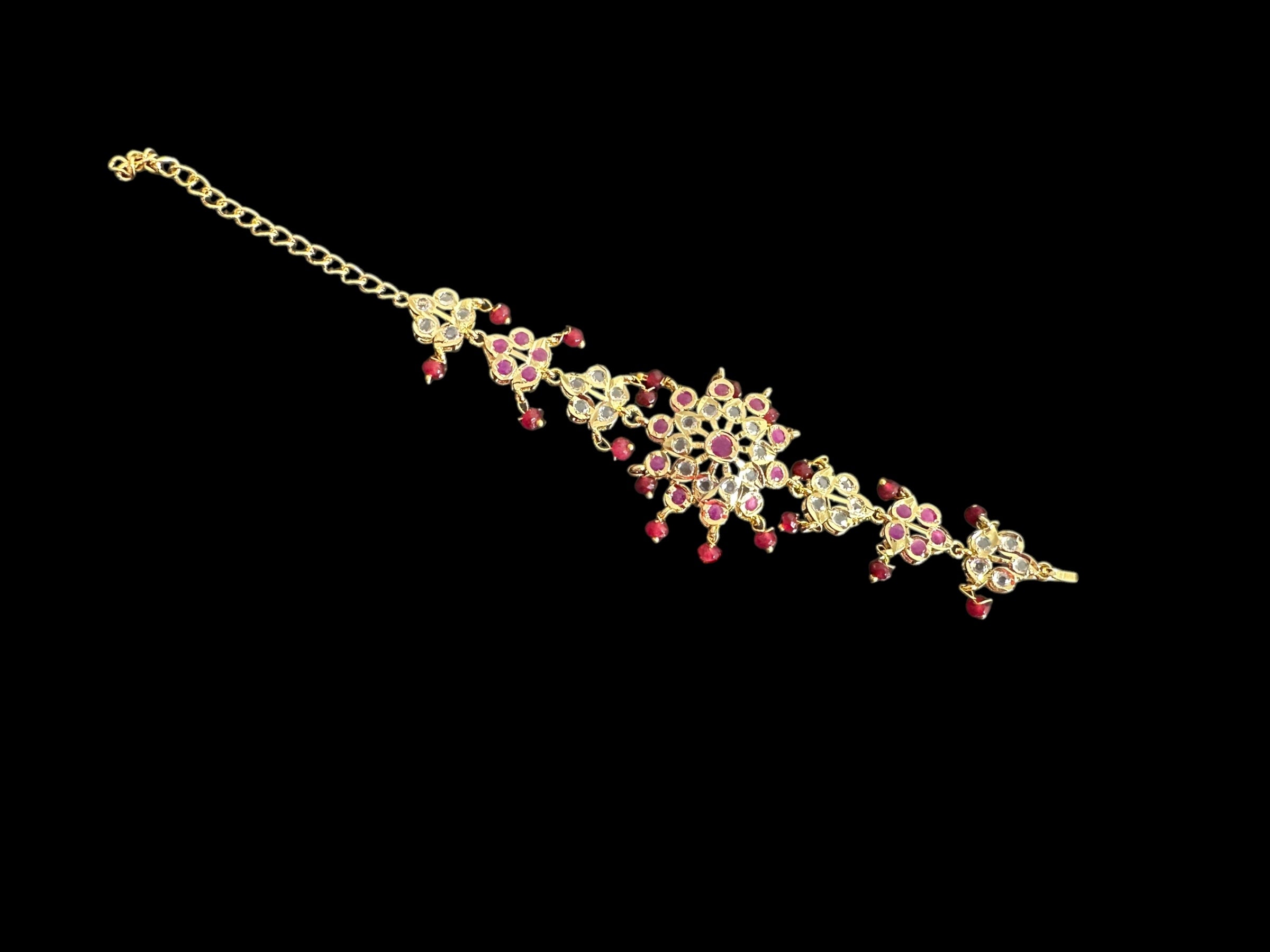 Amal hyderabadi bracelet in ruby  ( READY TO SHIP )