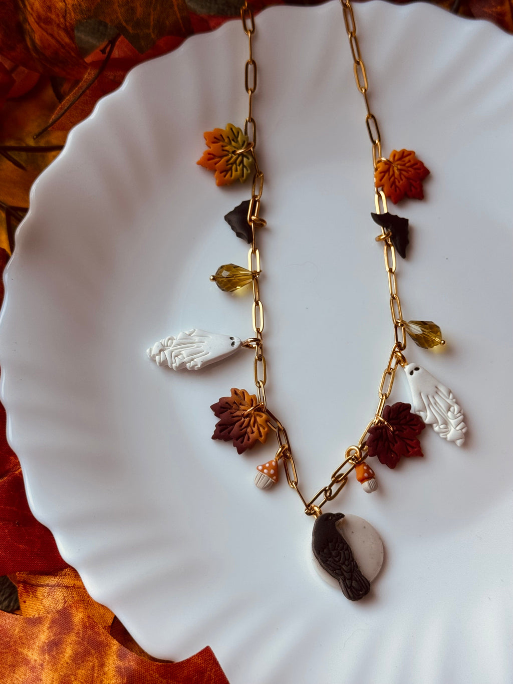 Autumn Paperclip Necklace