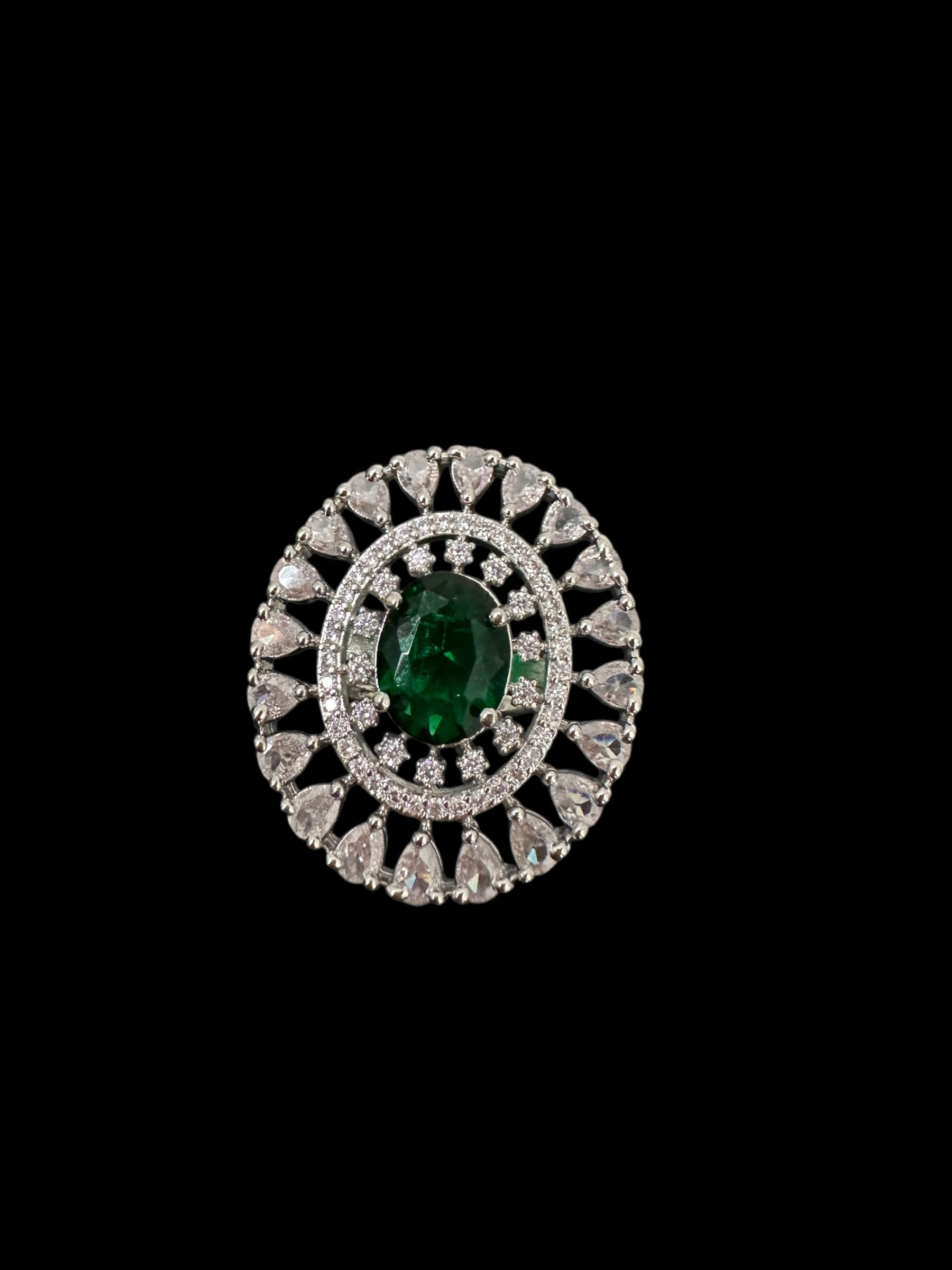 DJR141 Cz silver plated  ring ( READY TO SHIP)