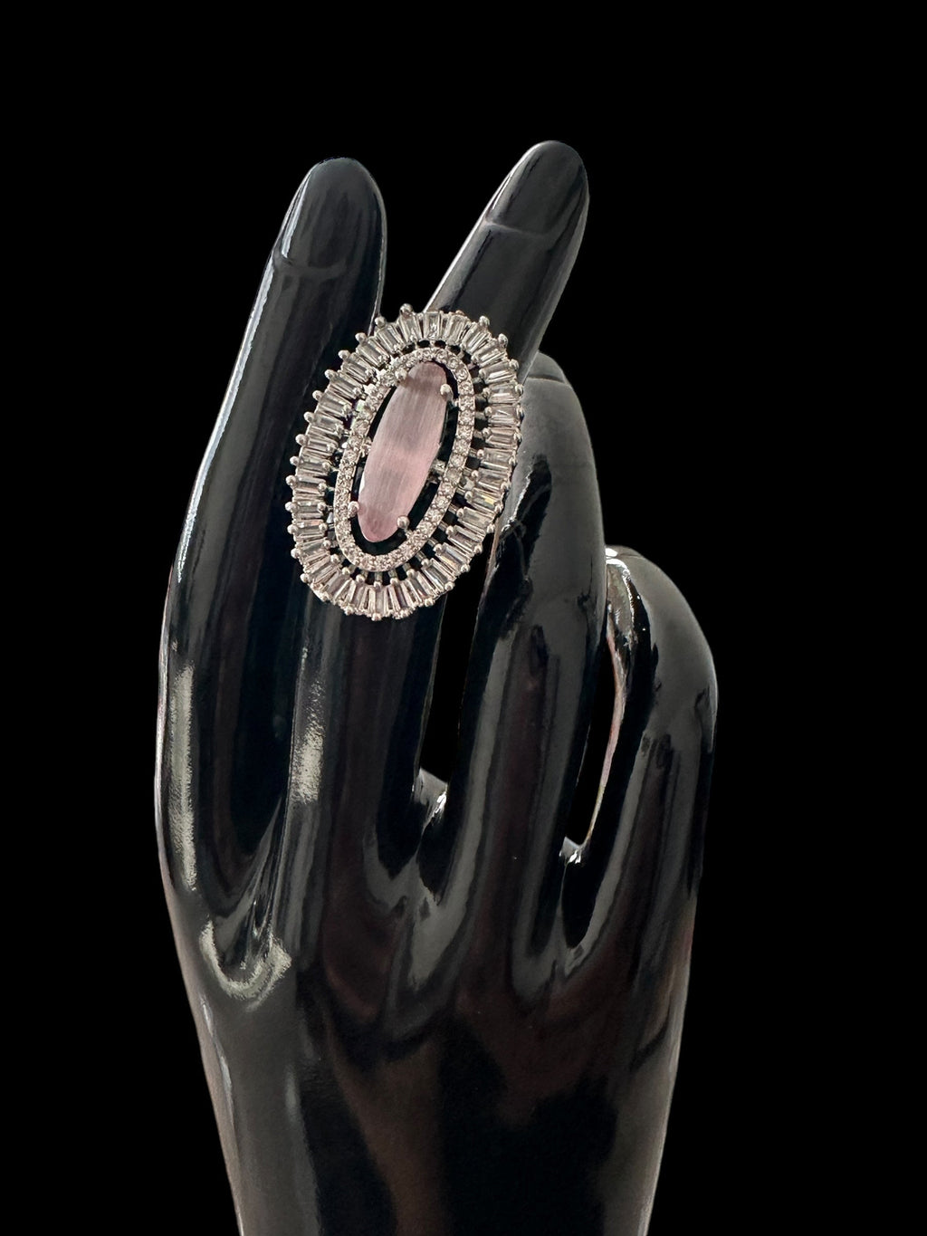 DJR139 Cz silver plated  ring ( READY TO SHIP)