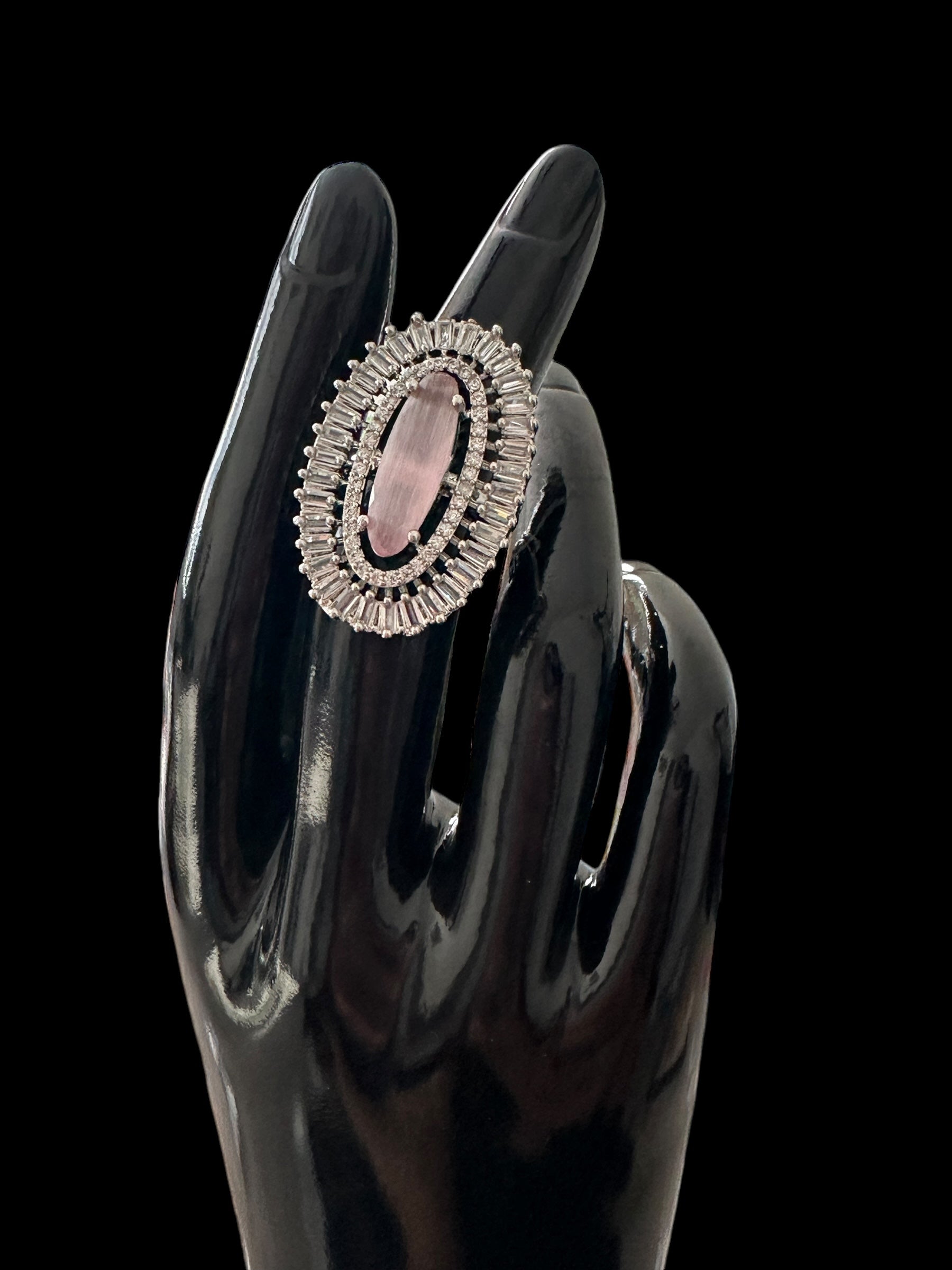 DJR139 Cz silver plated  ring ( READY TO SHIP)