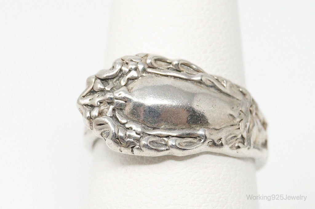 Antique Sterling Silver Spoon Ring - Size 6.5