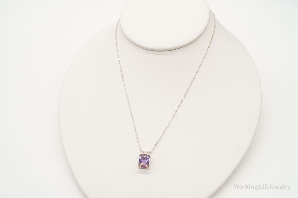 Vintage Large Ametrine Sterling Silver Necklace