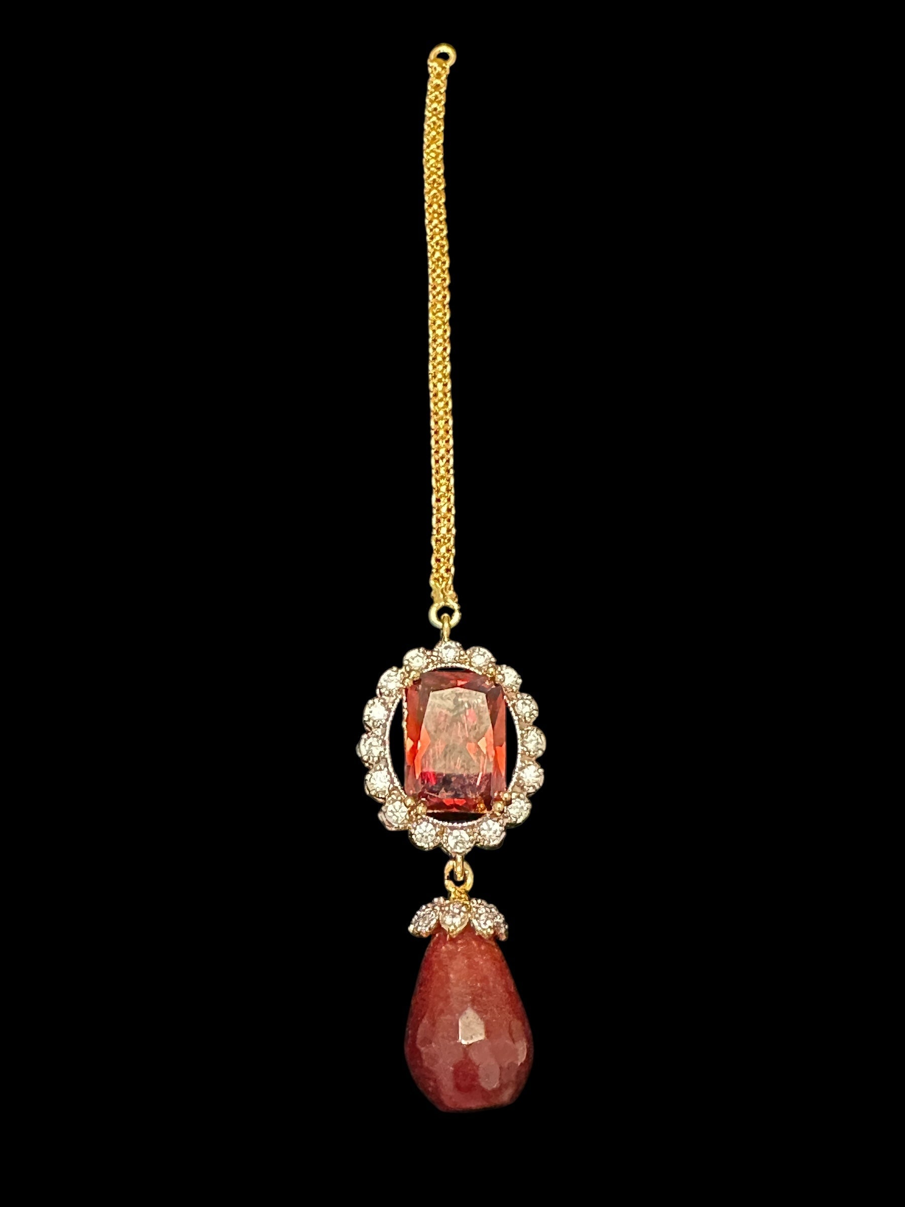 BR504 Arzoo garnet choker set   ( READY TO SHIP )