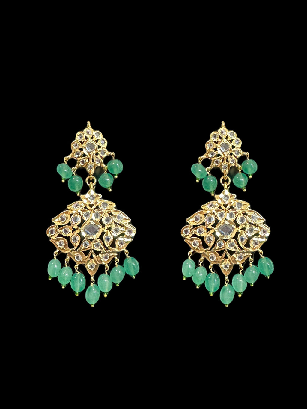 C300 Lekha choker set ( green beads ) ( SHIPS IN 4 WEEKS  )