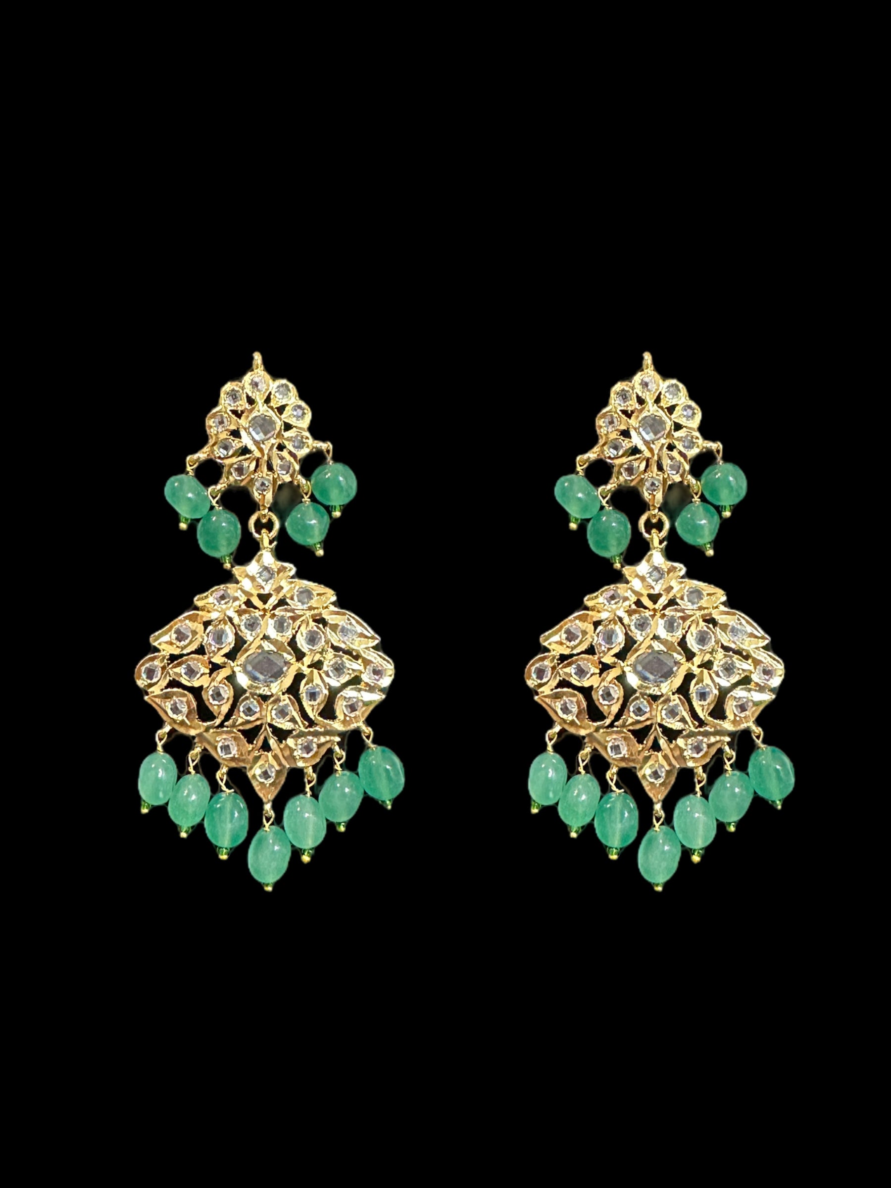 C300 Lekha choker set ( green beads ) ( SHIPS IN 4 WEEKS  )