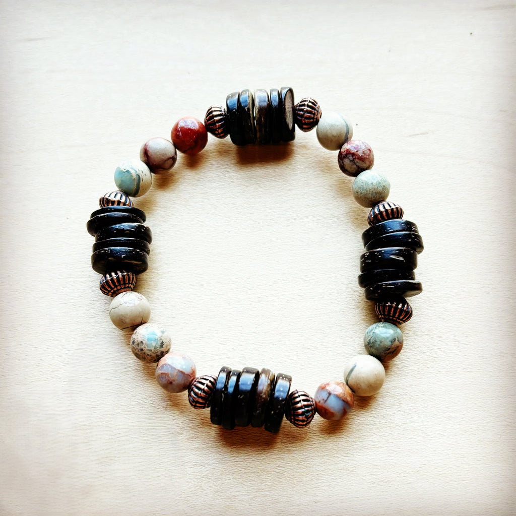 Aqua Terra and Wood Bracelet 239B