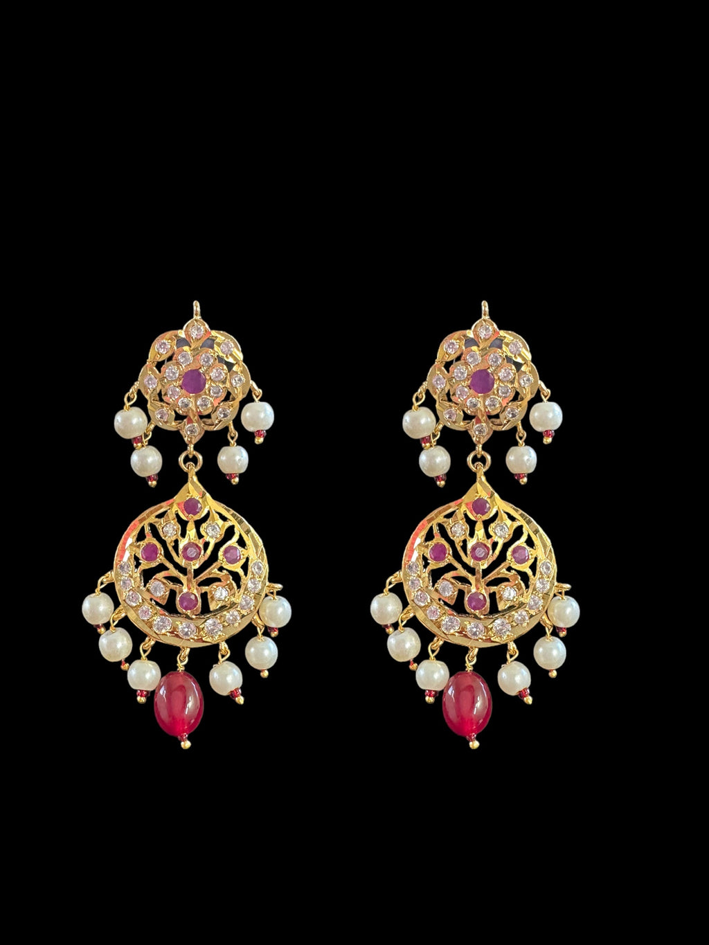 SAT87 Asmara Hyderabadi bridal satlada - ruby   ( READY TO SHIP)