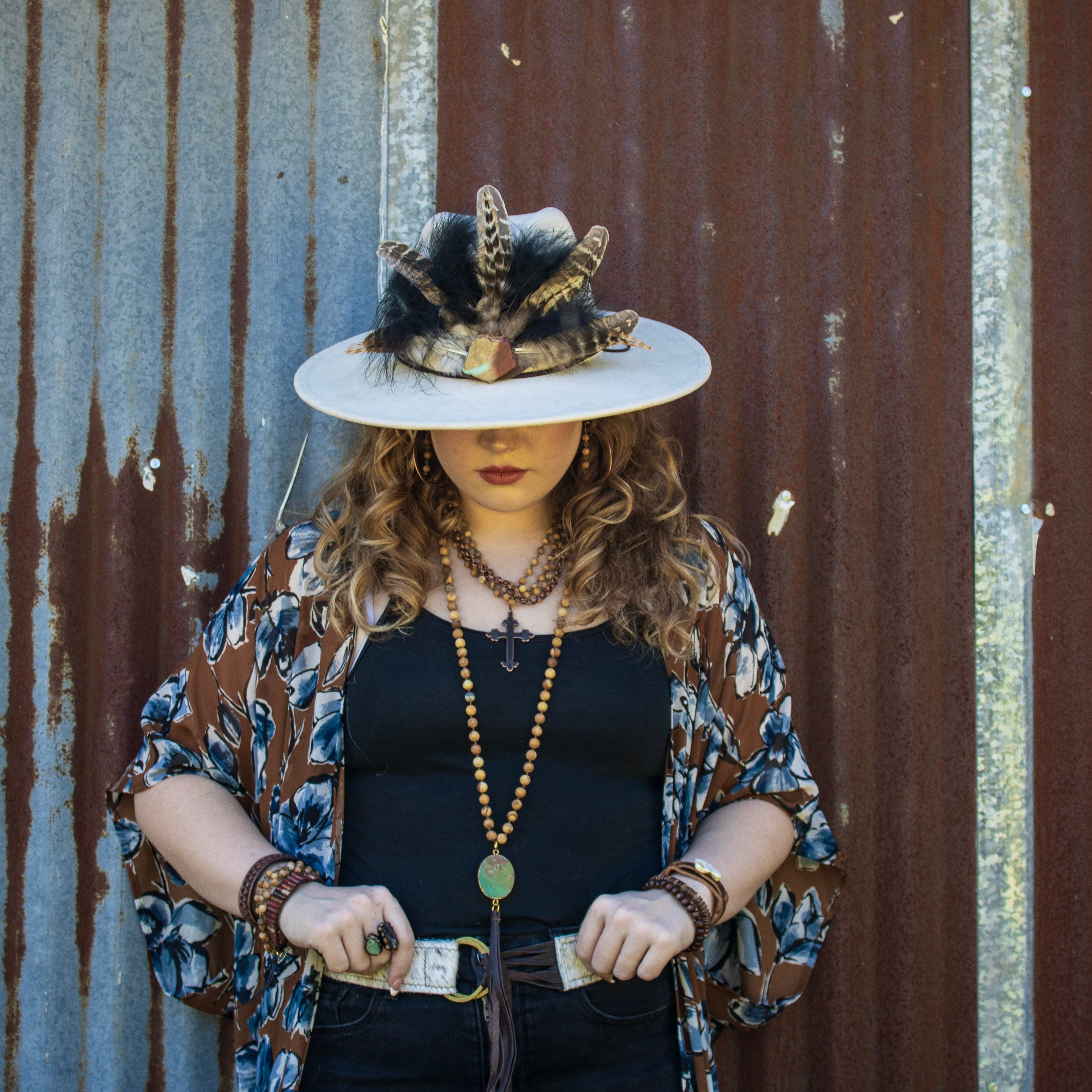 Woven Picasso Stacked Stone Beaded Bracelet 810n