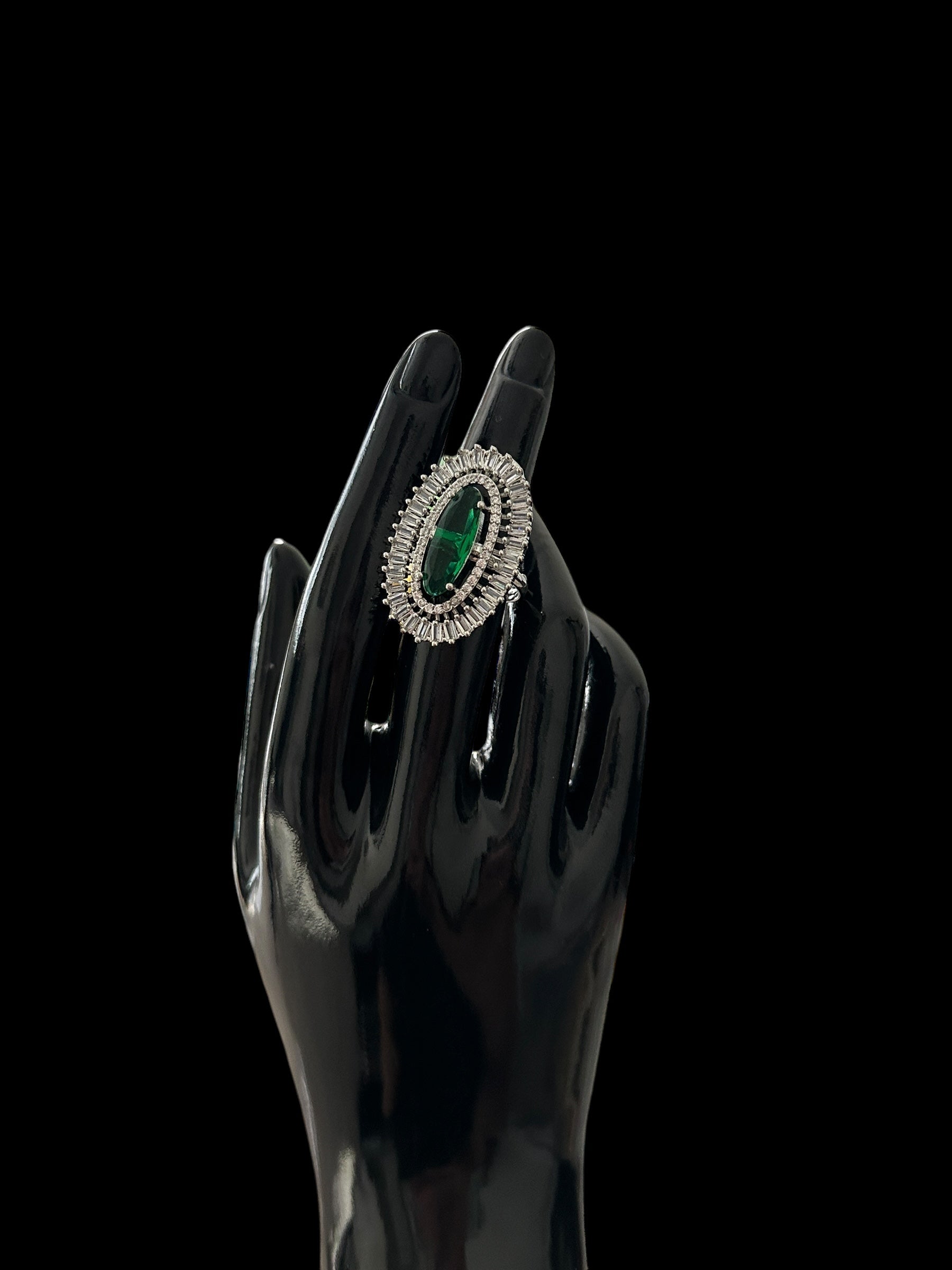 DJR139 Cz silver plated  ring ( READY TO SHIP)