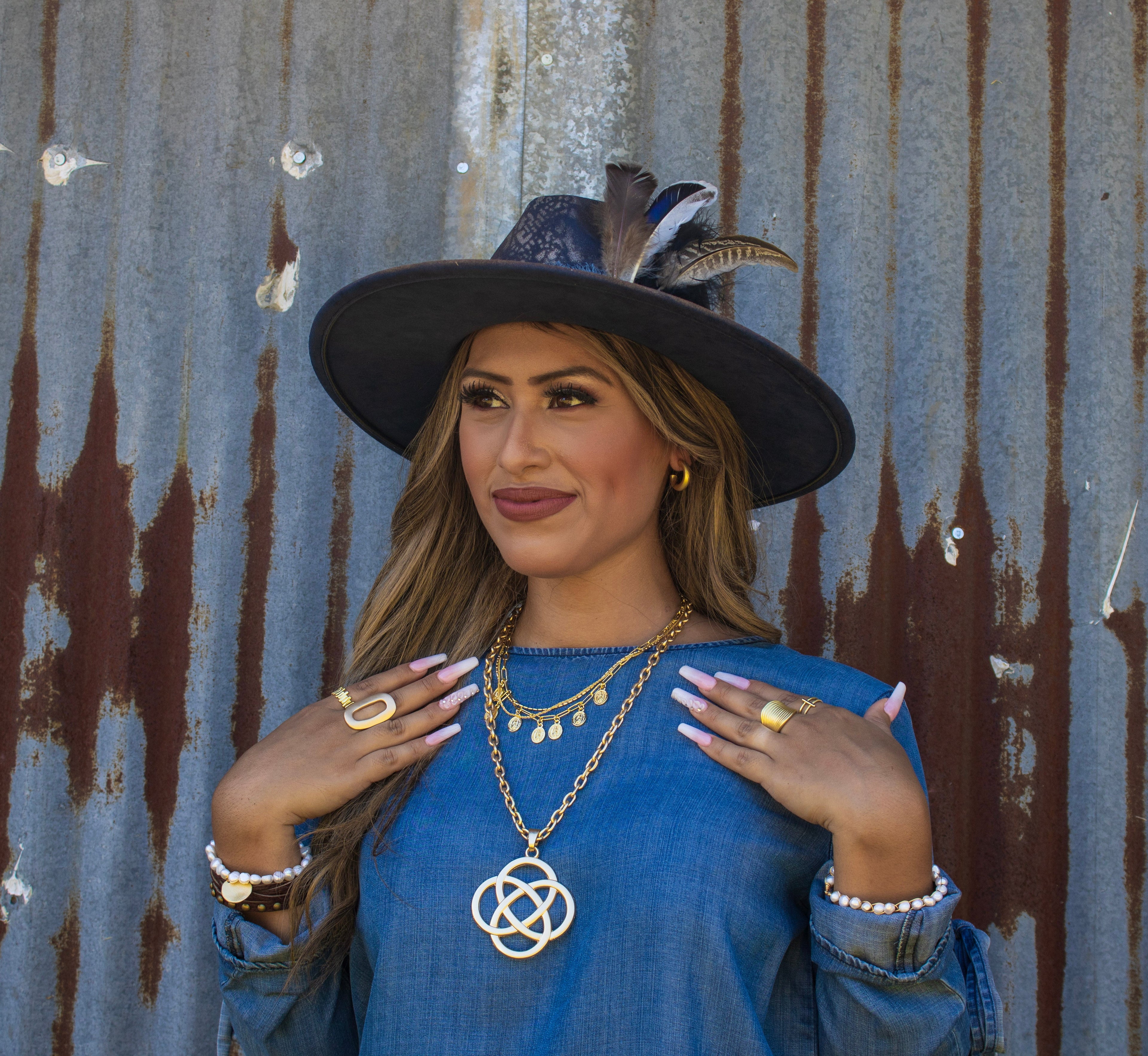 Gold Electroplate Cuff Bar Ring 012a1