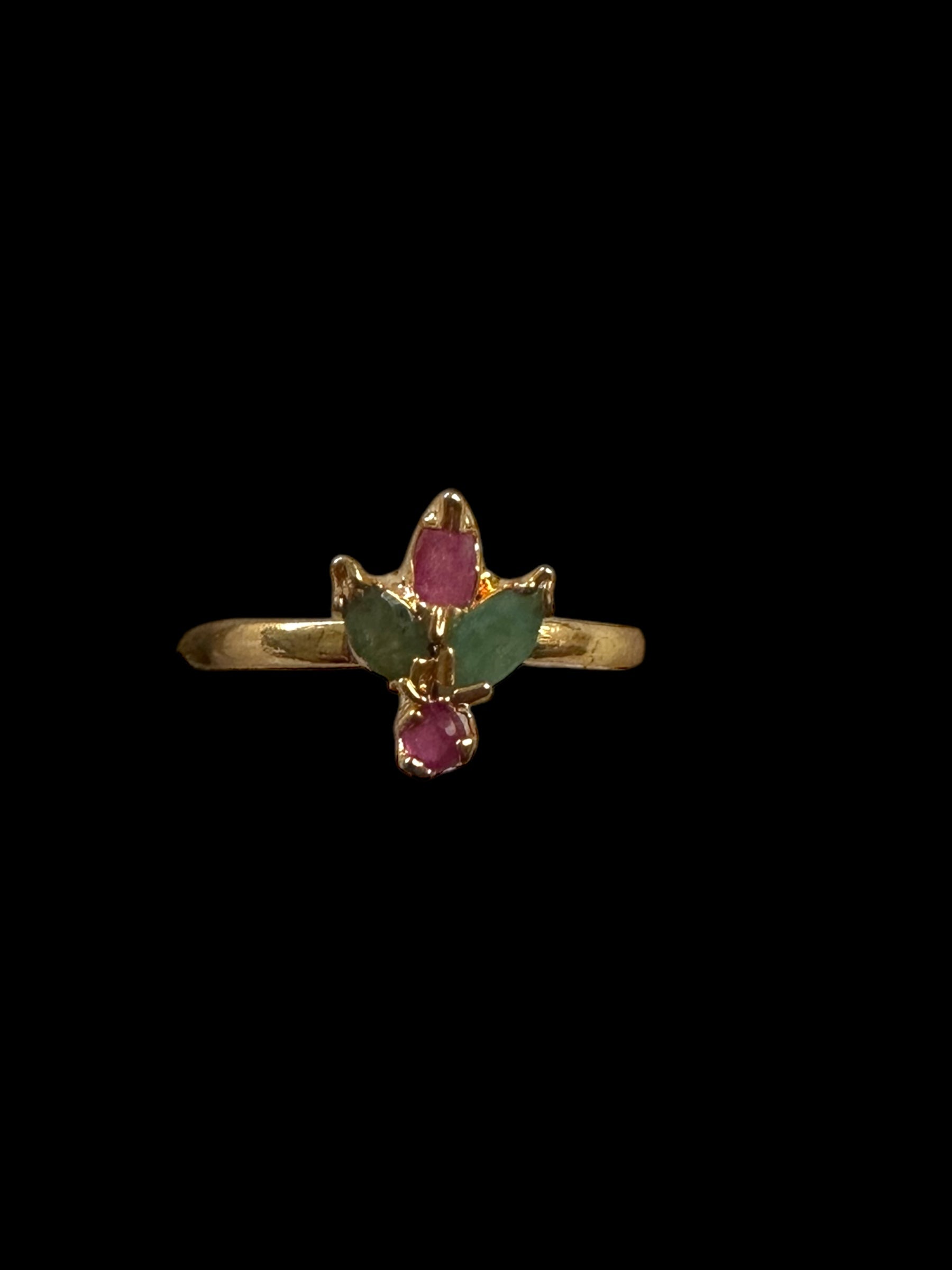 Hyderabadi ruby emerald   ring ( READY TO SHIP )
