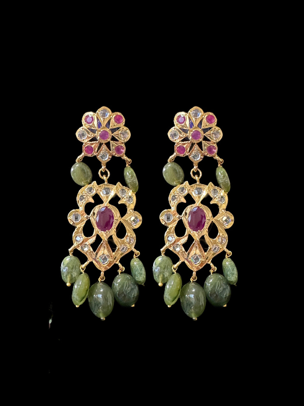 DLN52 Raina tourmaline necklace with earrings (SHIPS IN 2 WEEKS  )