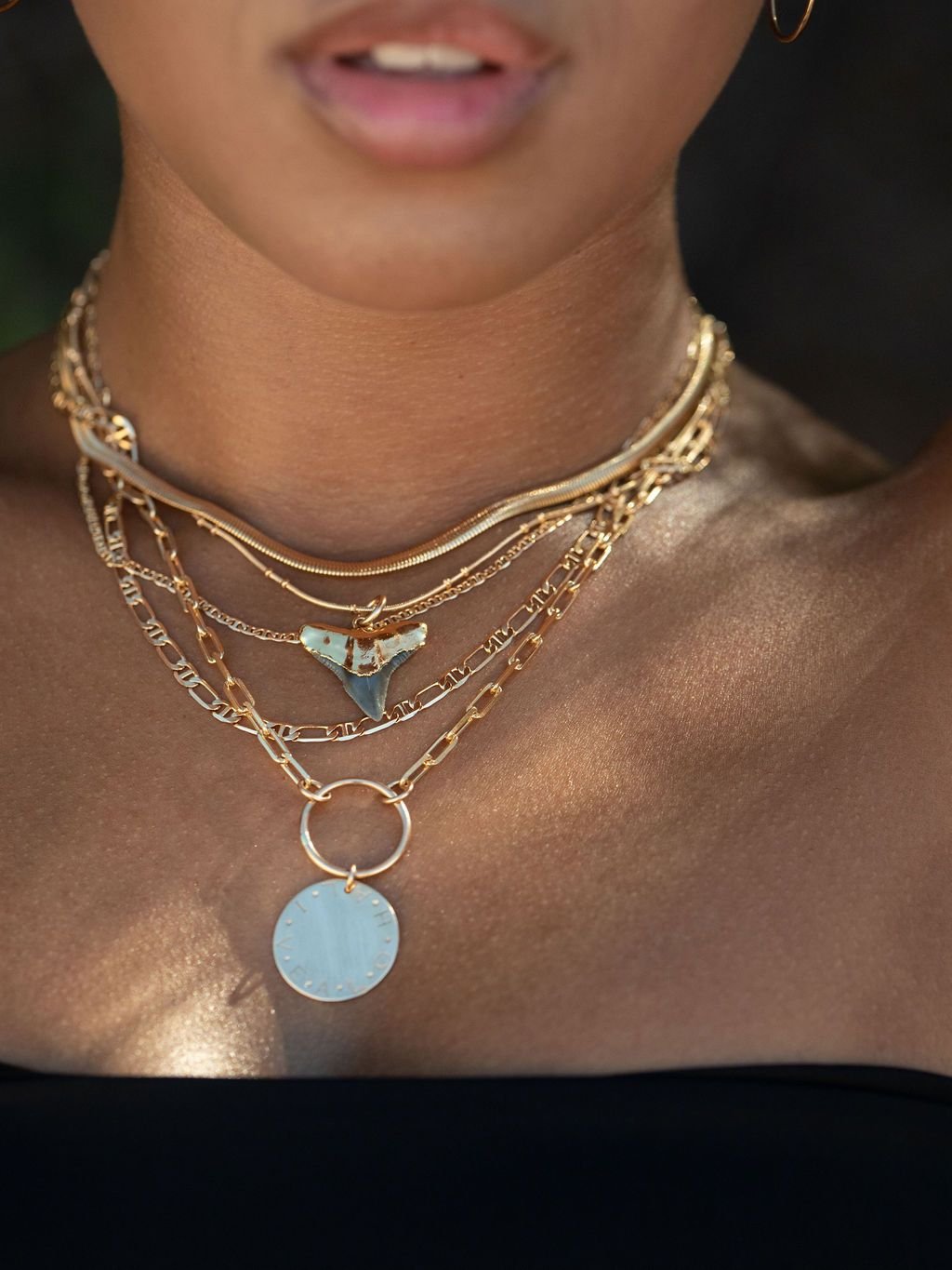 18kt Gold Filled Thick Flat Snake Chain Necklace - Nui