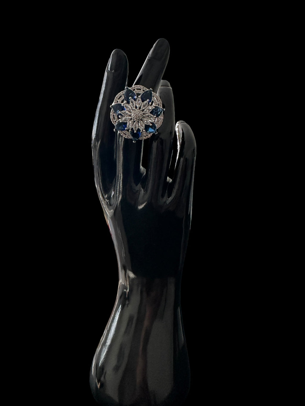 DJR132 Cz silver plated  ring ( READY TO SHIP)