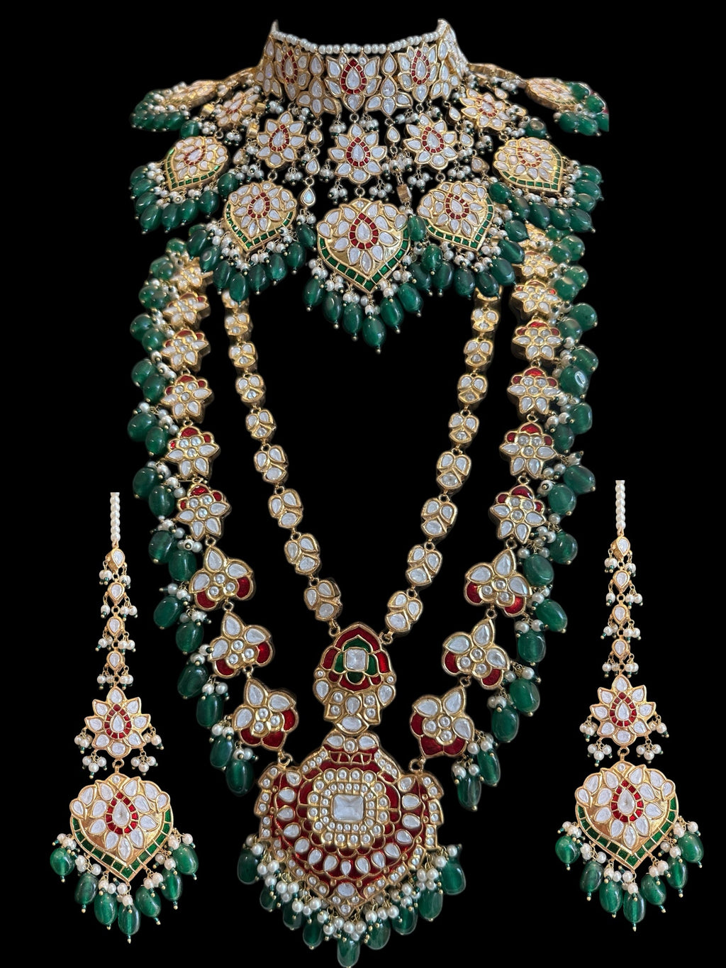 BR466 Subah high quality meena bridal set ( READY TO SHIP )