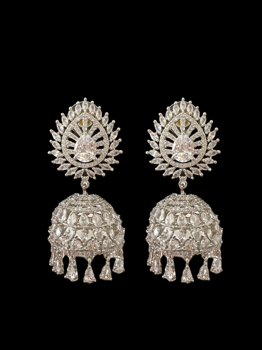 Cz jhumka earrings ( READY TO SHIP )