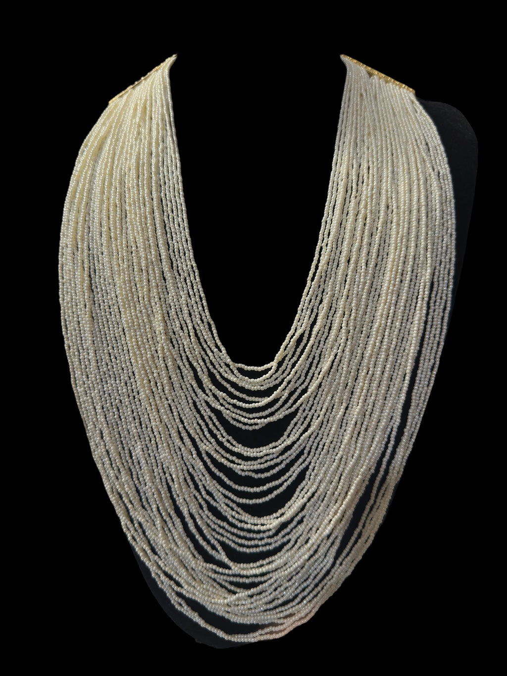 SAT100 Maha pearl  statement necklace ( multistranded) ( SHIPS IN 4 WEEKS )