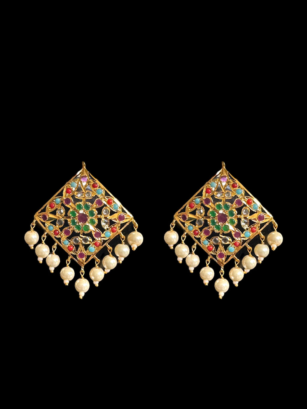 PS423 Aani pendant set (Navratan) (SHIPS IN 3 WEEKS )