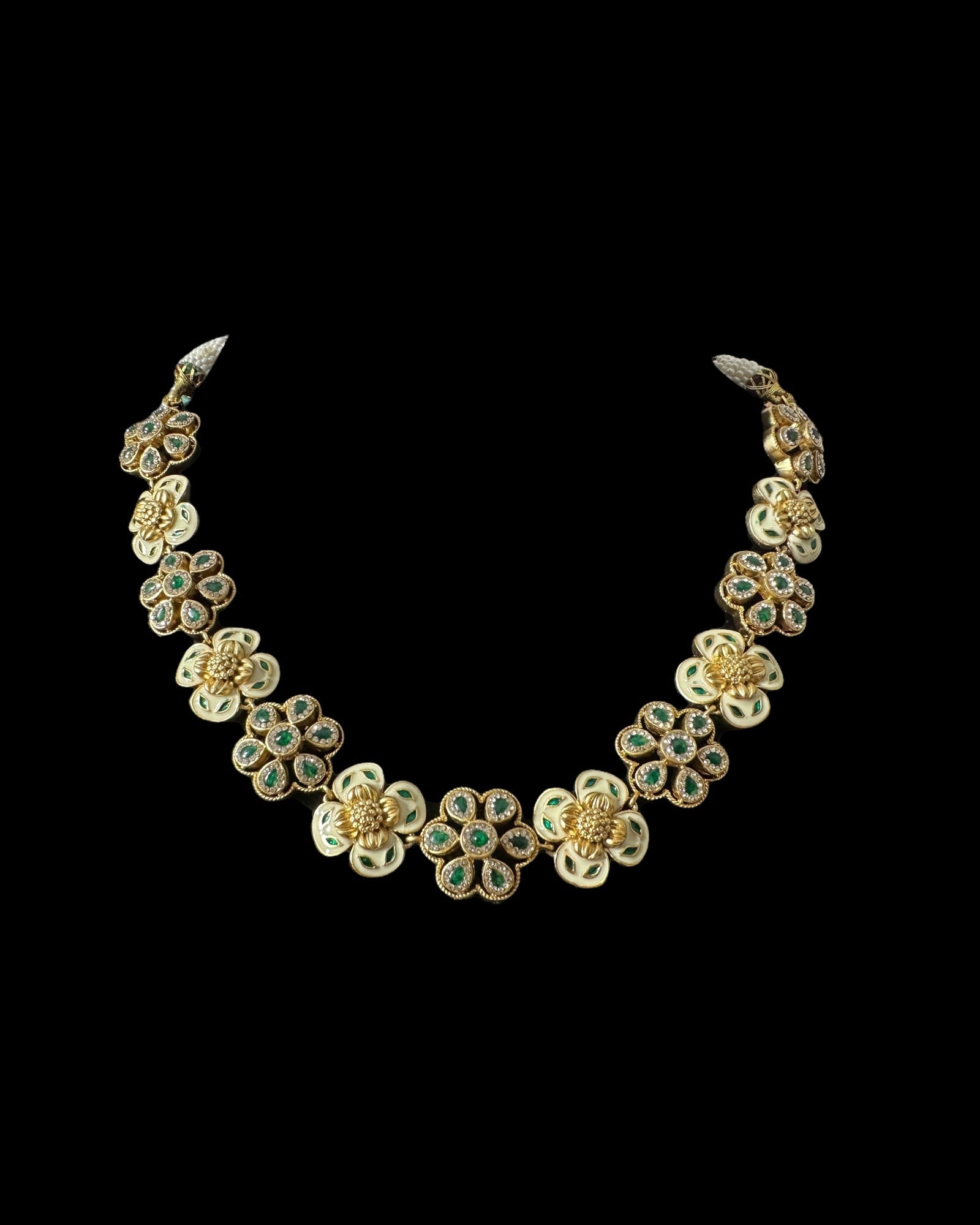 DNS189 meenakari gold plated  necklace with jhumka  set  (READY TO SHIP )