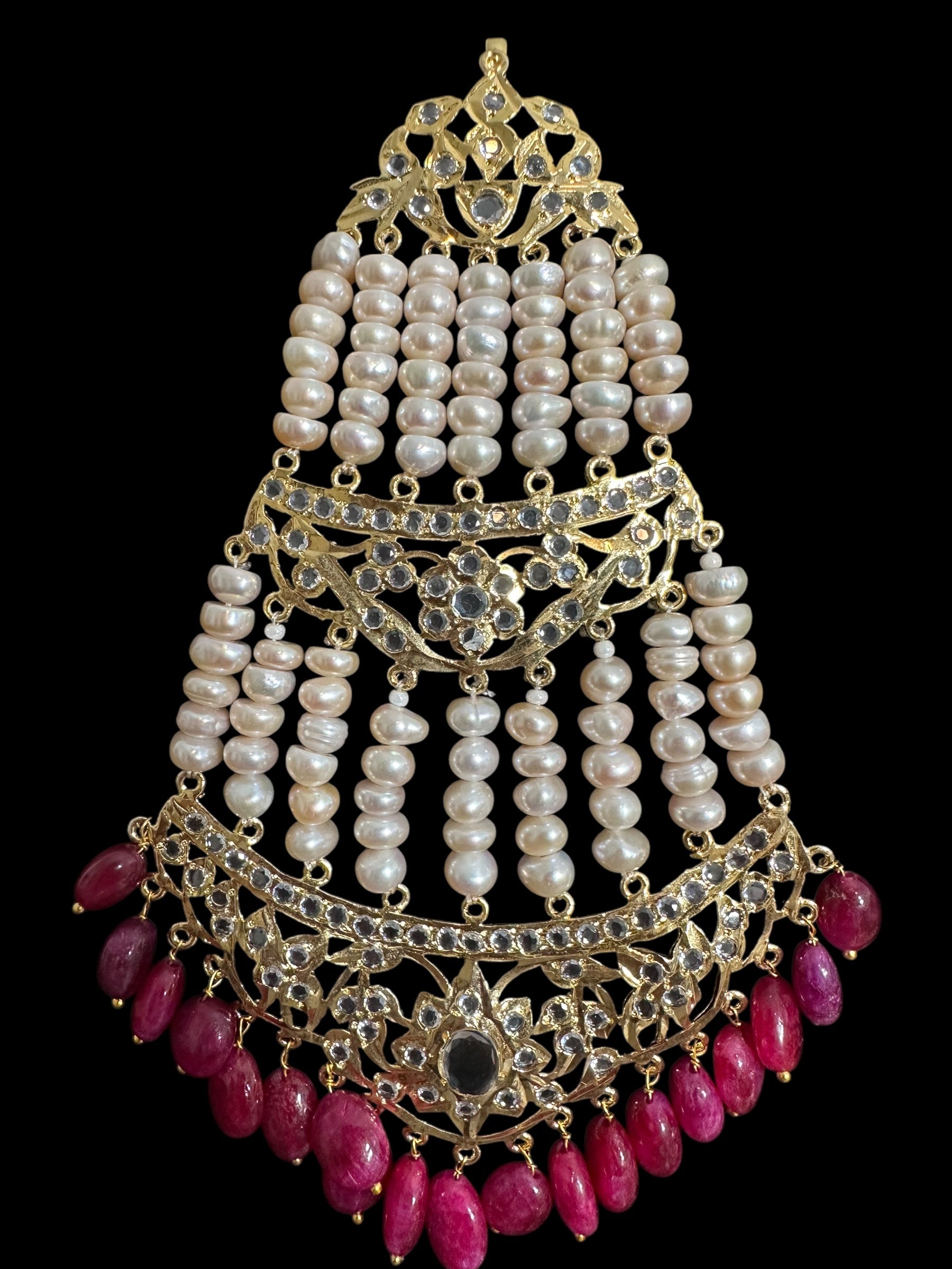 BR497 INSIA BRIDAL SET IN RUBY  ( READY TO SHIP  )