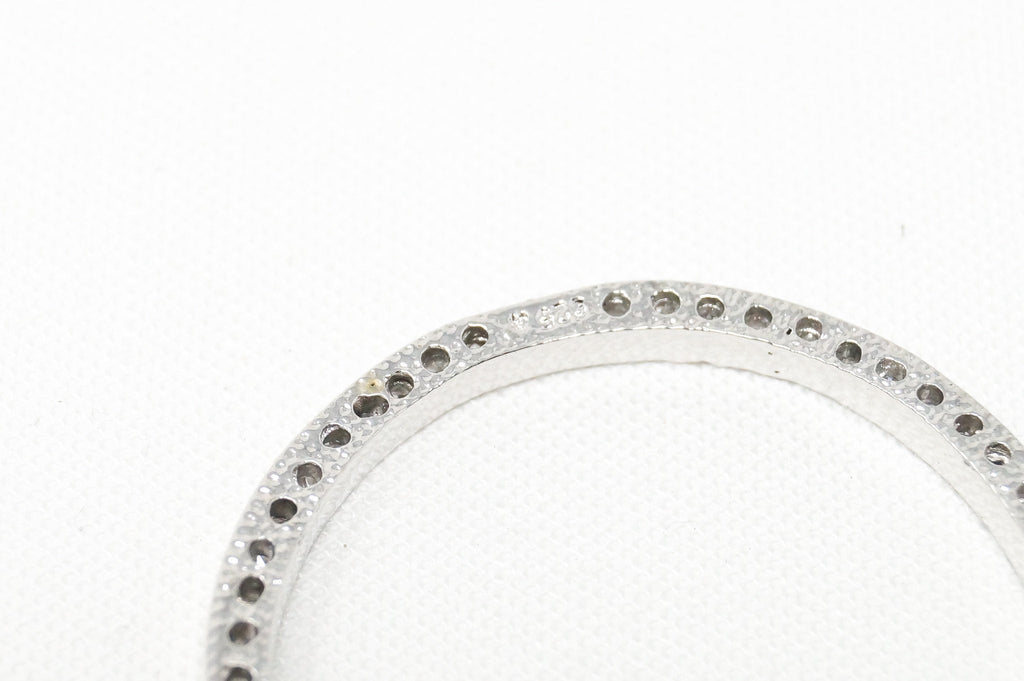 Vintage Cubic Zirconia Geometric Sterling Silver Necklace Pendant