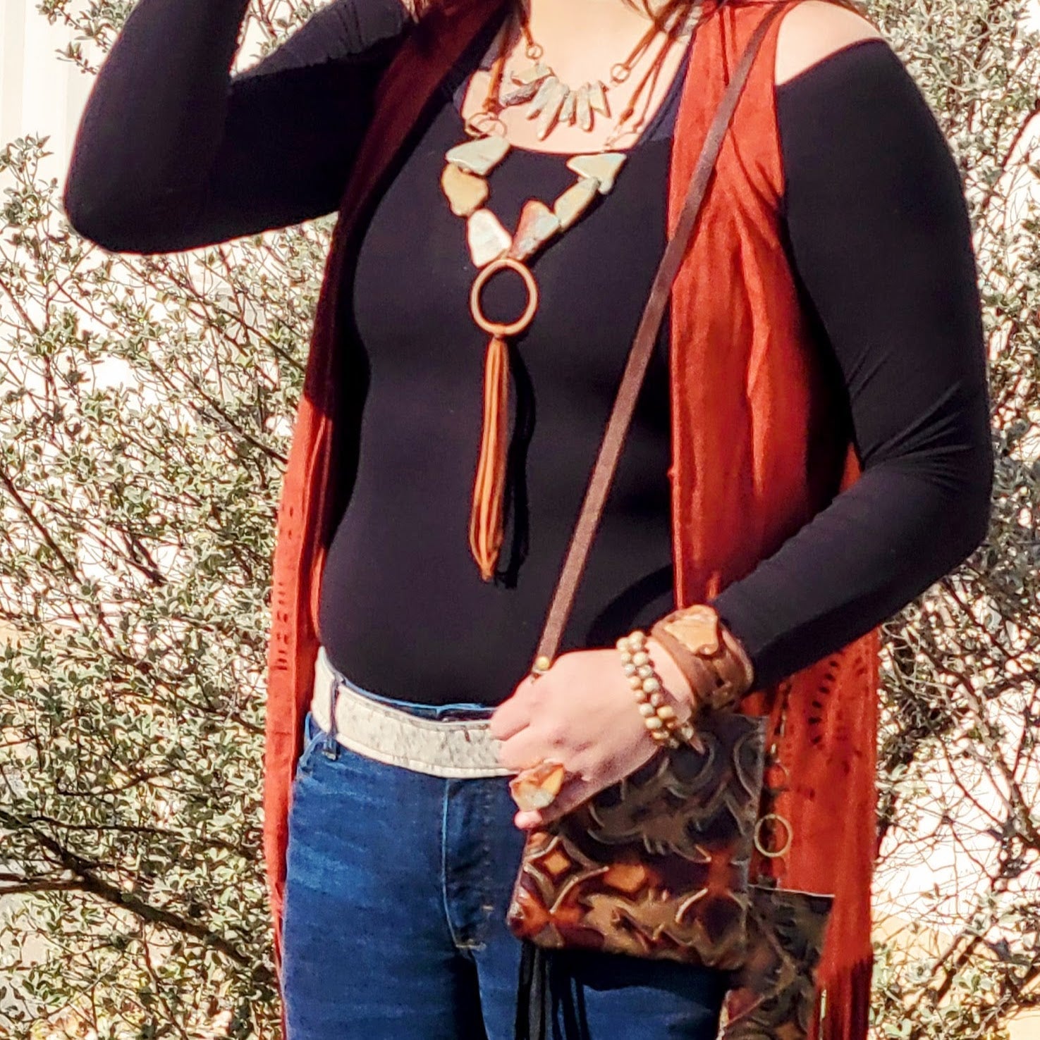 AQUA TERRA Leather Cord Necklace 231E