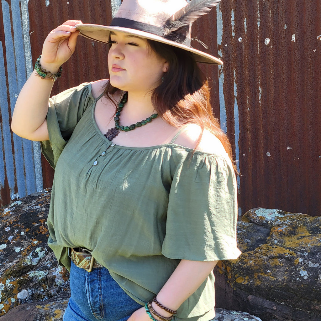 Natural Turquoise Collar Necklace w/ Indian Head Pendant 259n