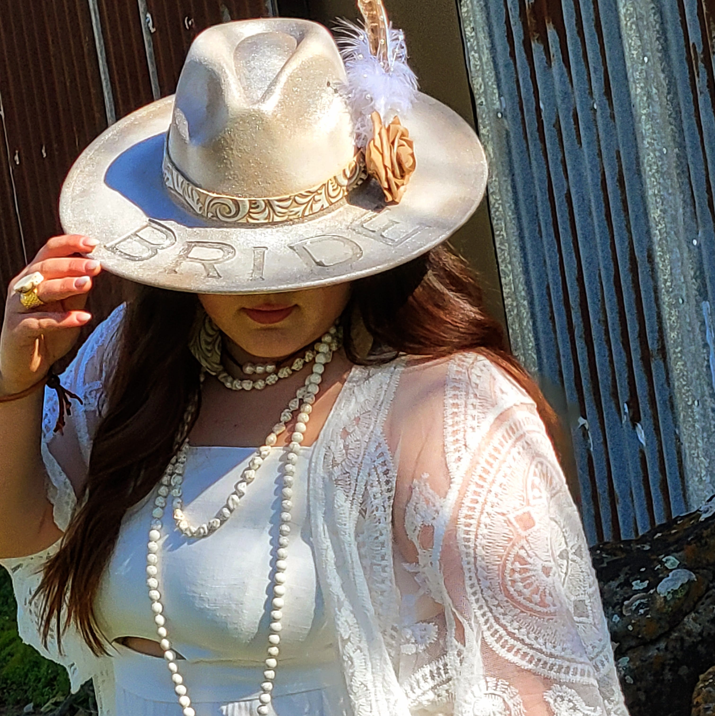 Boho Beaded Layering Necklace in White Turquoise 254q