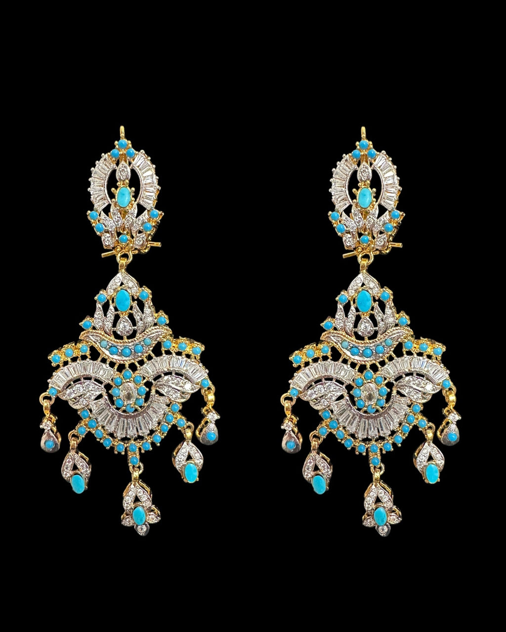 C545 Azeeza Feroza zircon choker with earrings ( SHIPS IN 4 WEEKS )