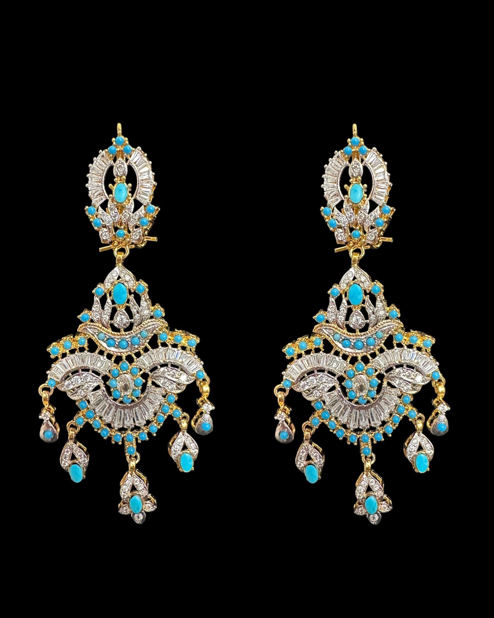 C545 Azeeza Feroza zircon choker with earrings ( SHIPS IN 4 WEEKS )