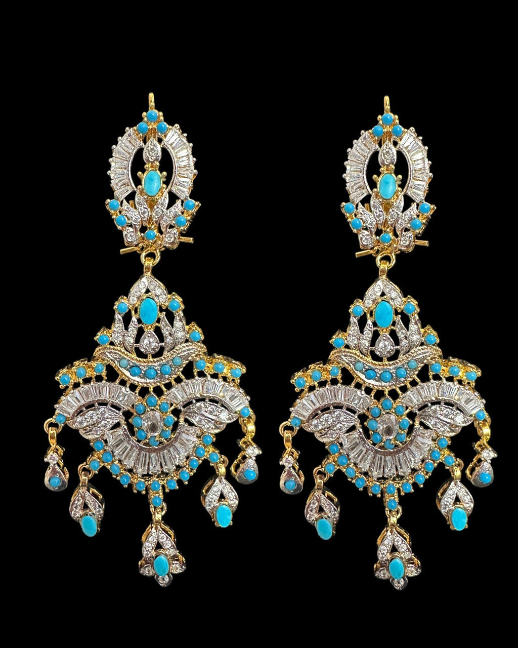 C545 Azeeza Feroza zircon choker with earrings ( SHIPS IN 4 WEEKS )