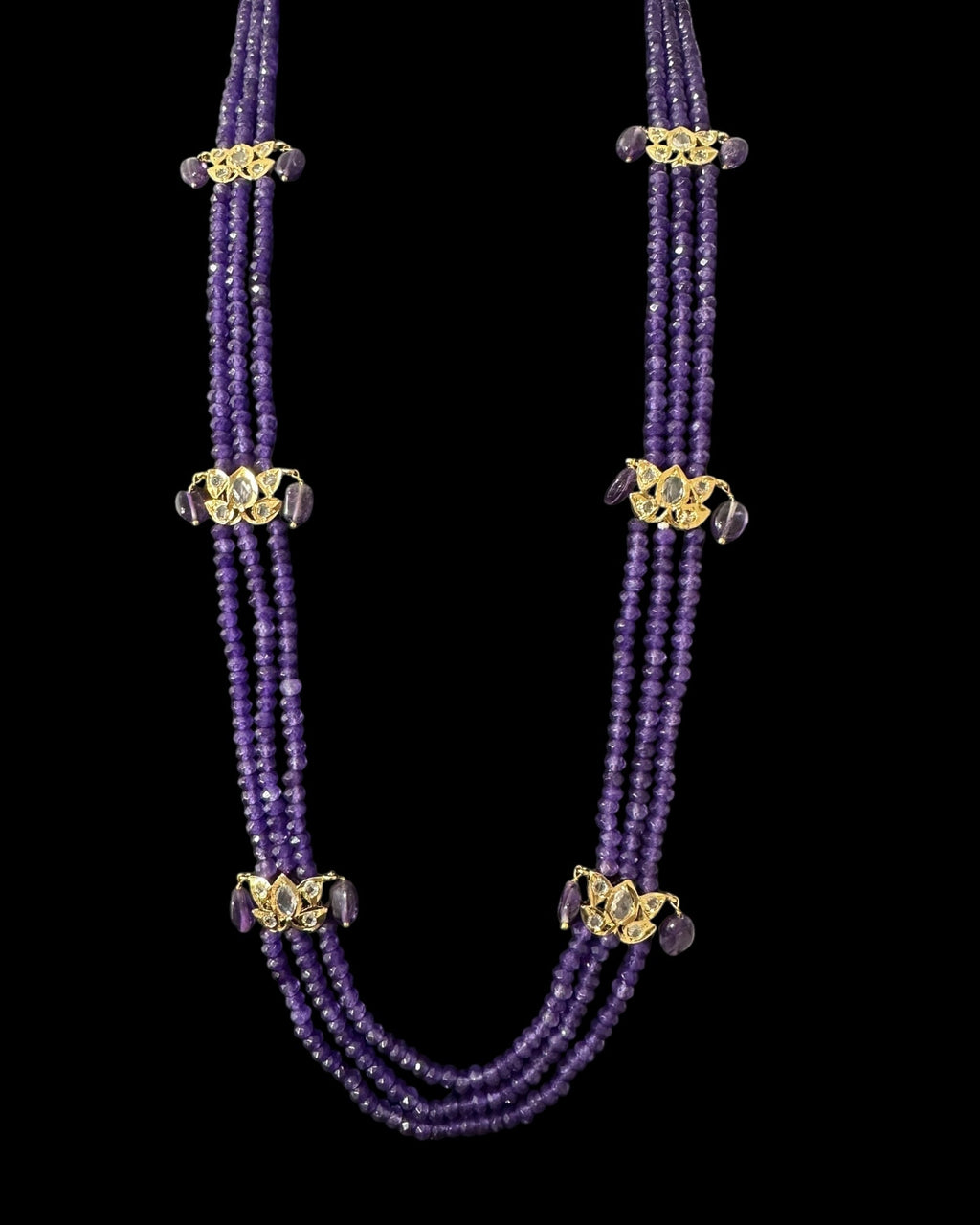 DLN117  Raina amethyst beads necklace (READY TO SHIP)