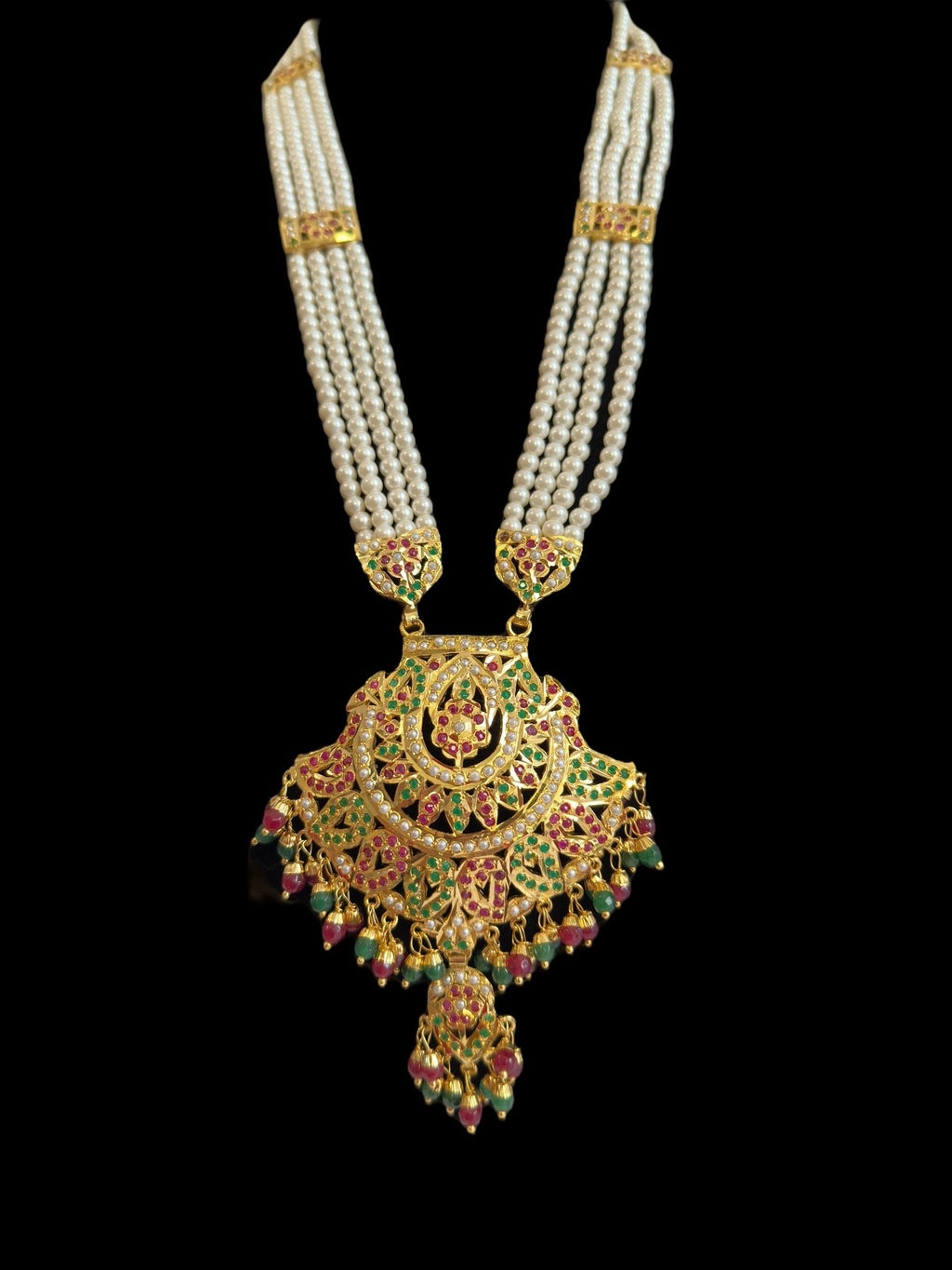 DLN86 Jia jadau rani haar in ruby emerald ( READY TO SHIP )