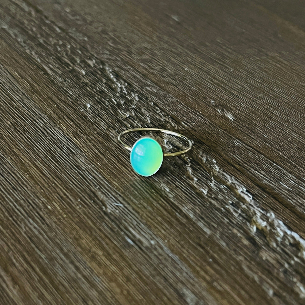 CHRYSOPRASE OVAL RING