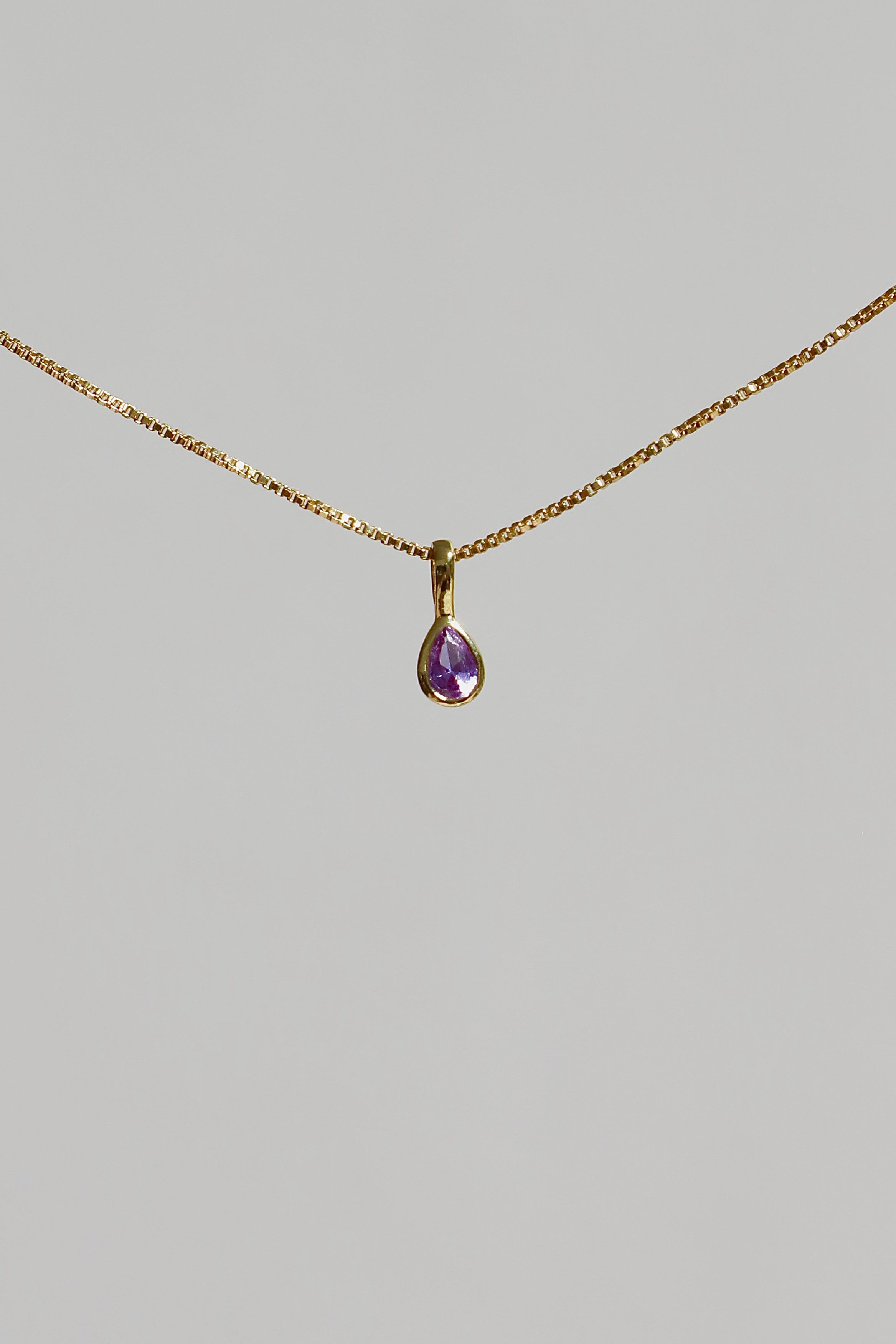 TEARDROP BEZEL BIRTHSTONE CHARM