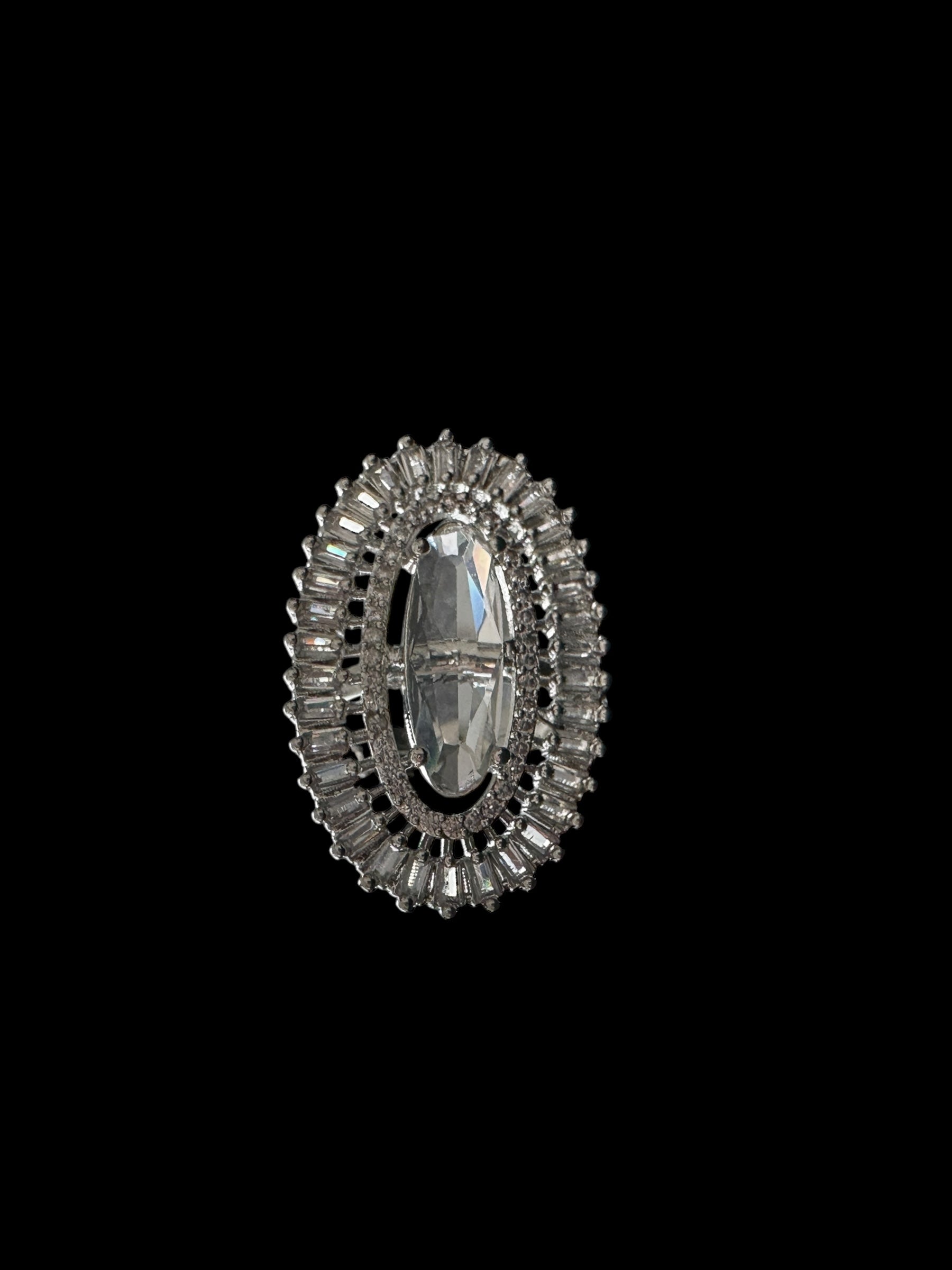 DJR139 Cz silver plated  ring ( READY TO SHIP)