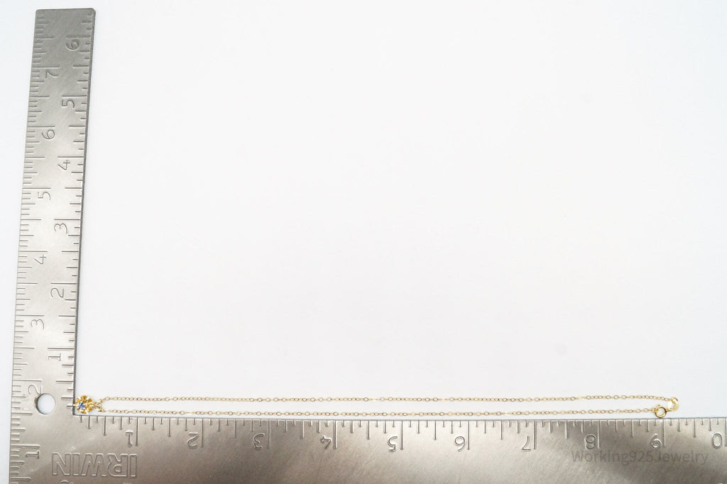 Vintage Topaz 14K Gold Filled Chain Link Necklace