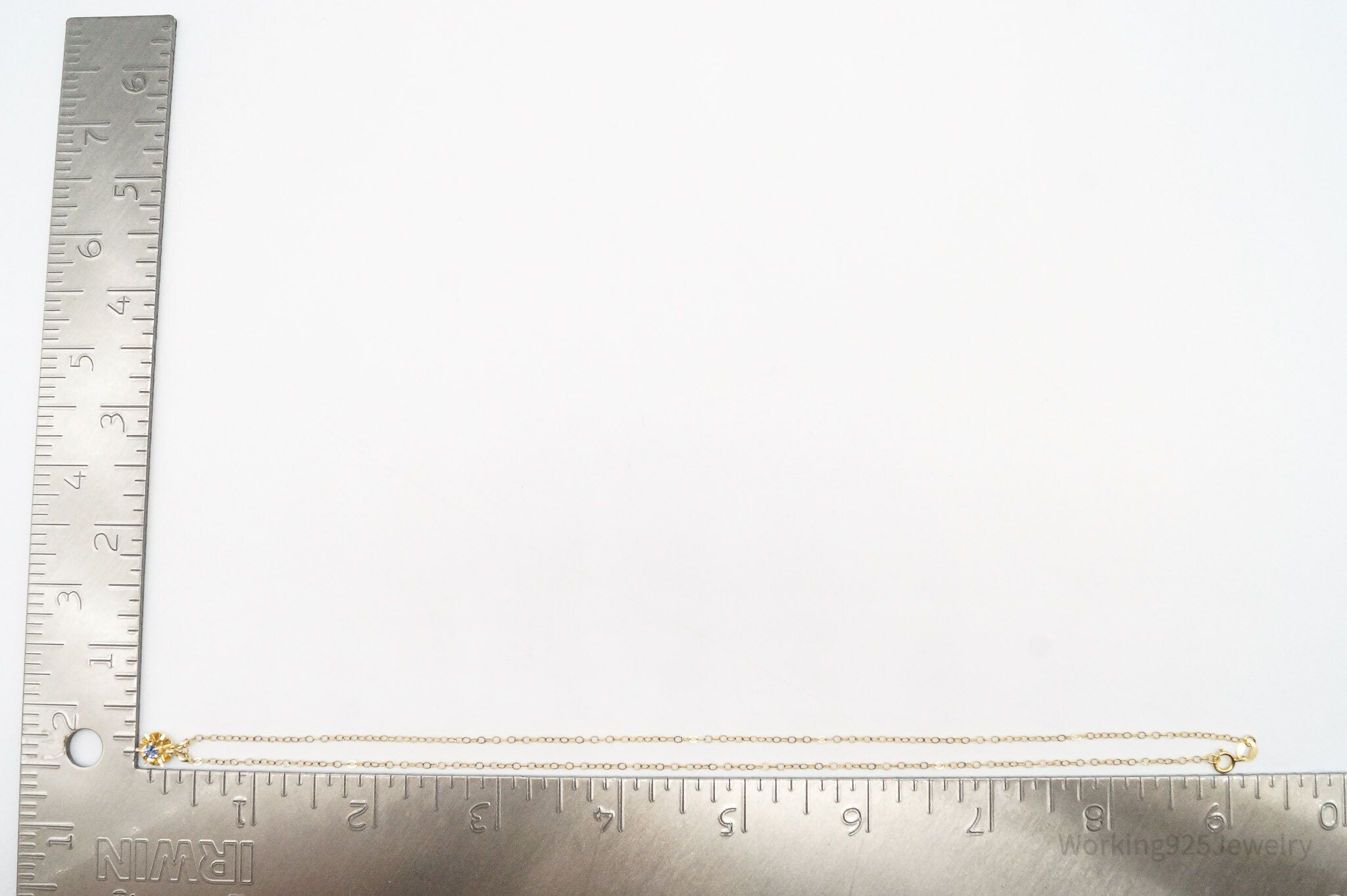 Vintage Topaz 14K Gold Filled Chain Link Necklace