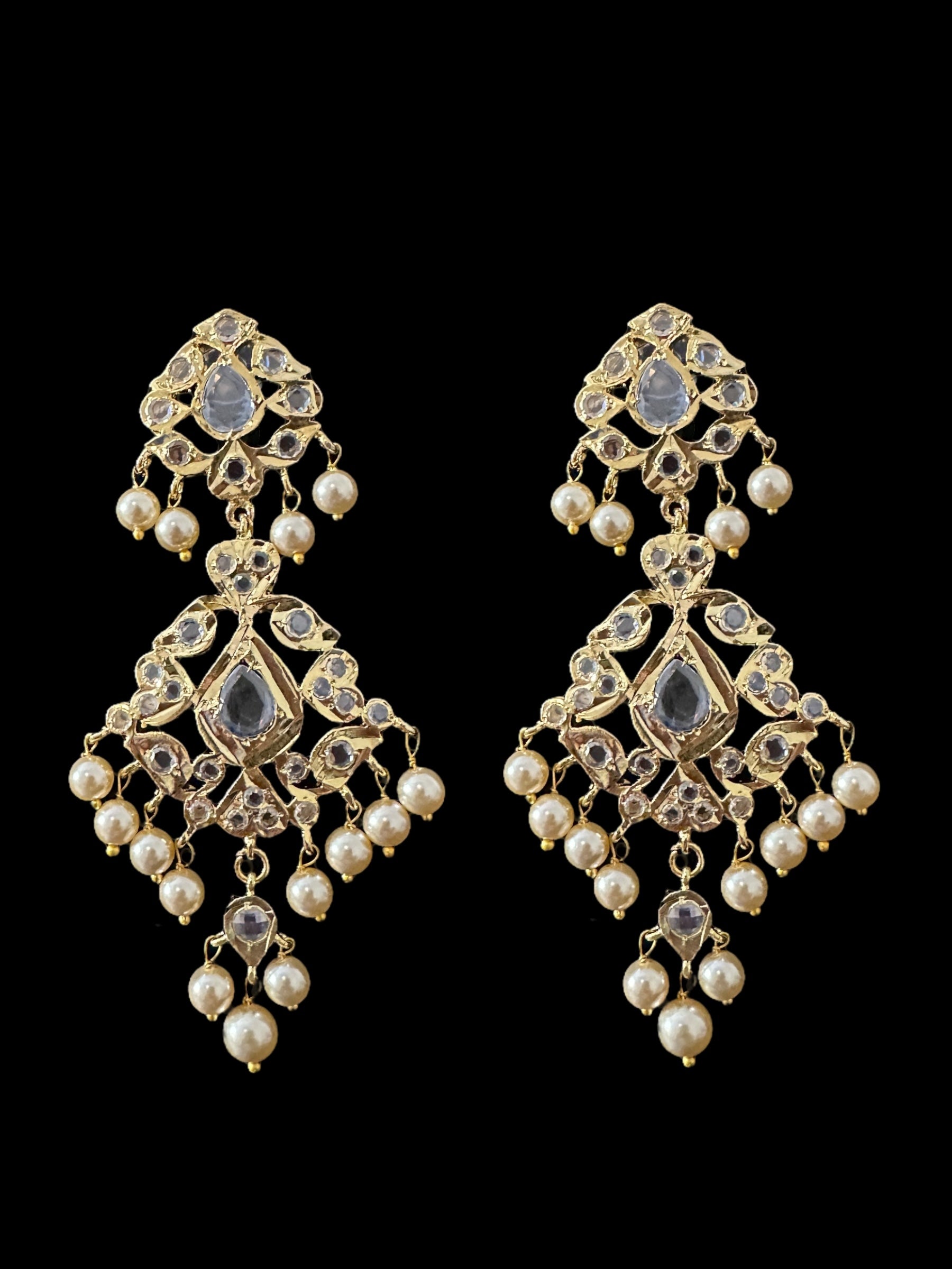 DNS197 Smitha necklace set  in pearls  (READY TO SHIP)