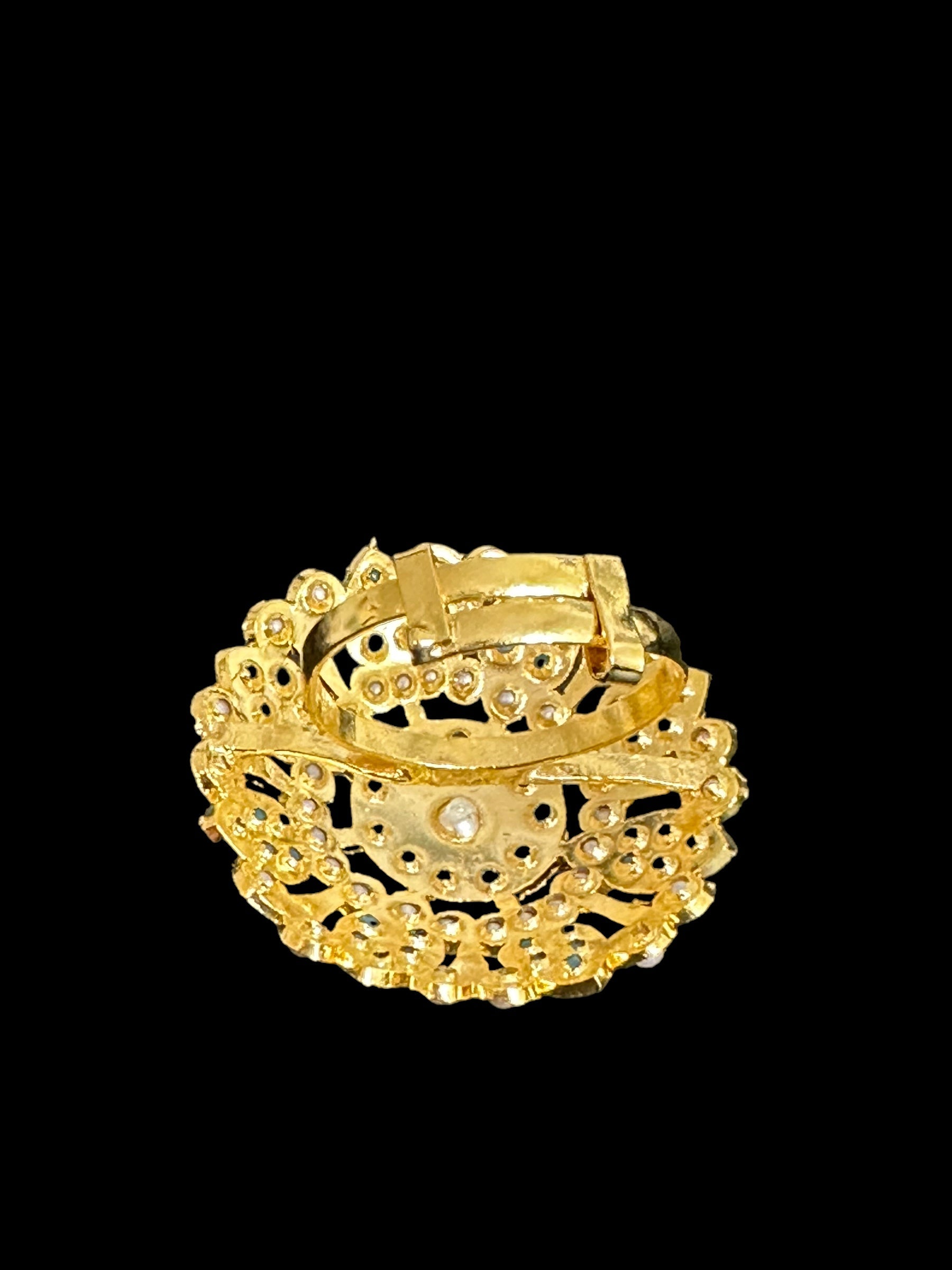 DJR85 Jadau ring - Turquoise pearl   ( READY TO SHIP )