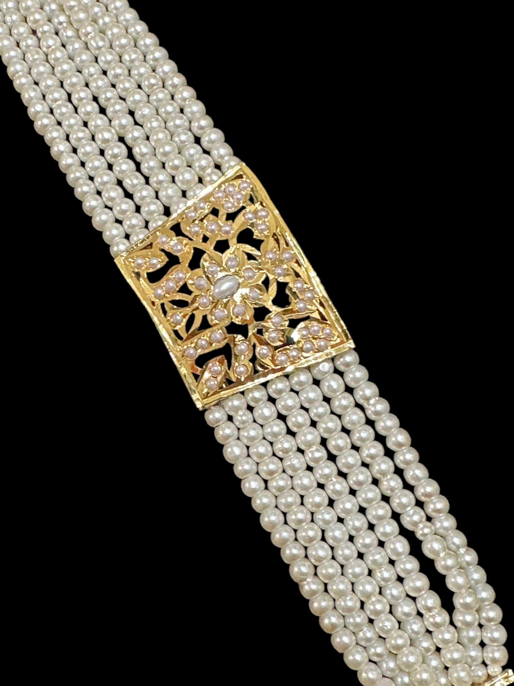 B166 pearl jadau bracelet ( READY TO SHIP )