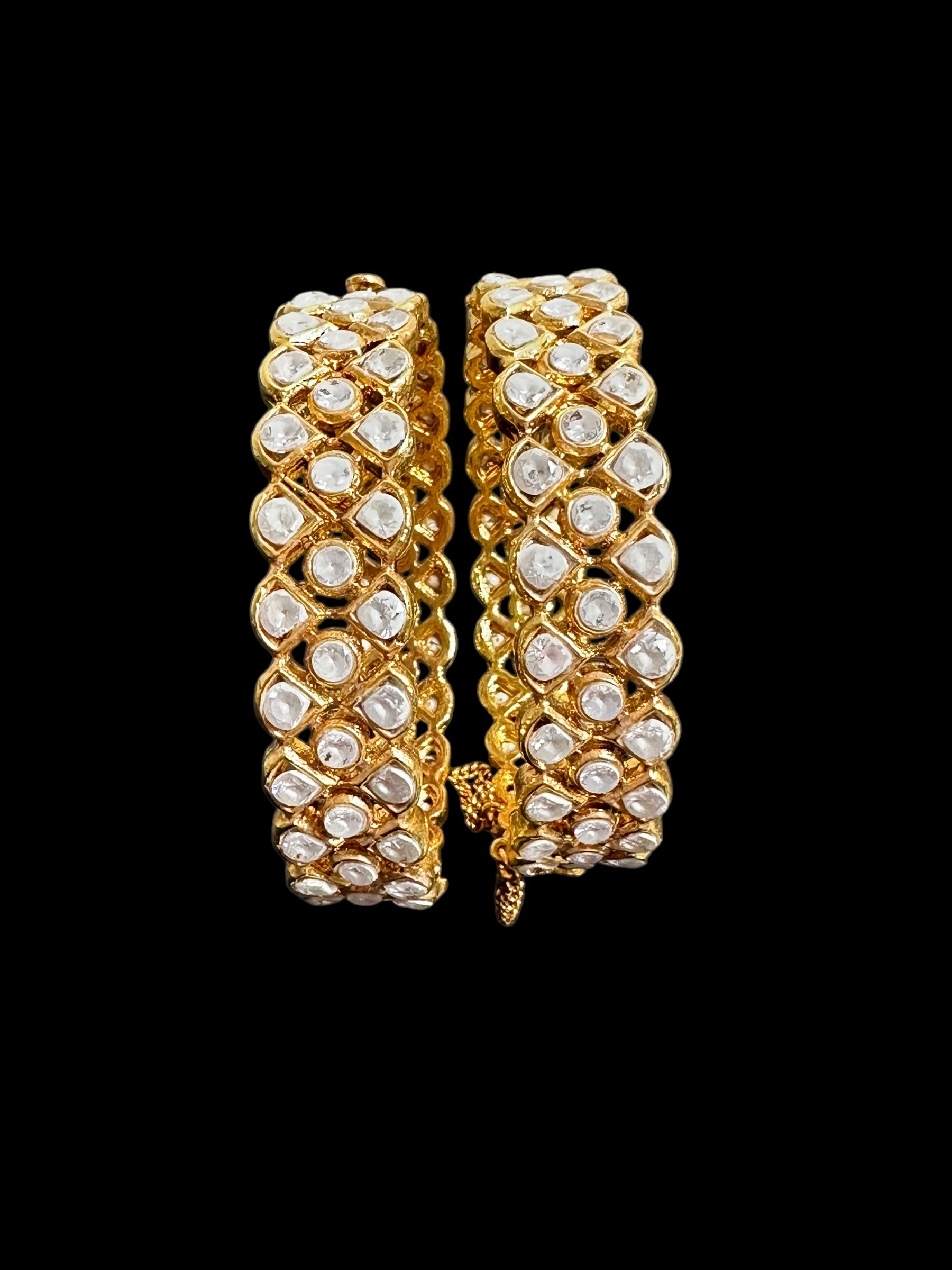 B304 Gold plated zircon bangles ( SHIPS IN 3 WEEKS )