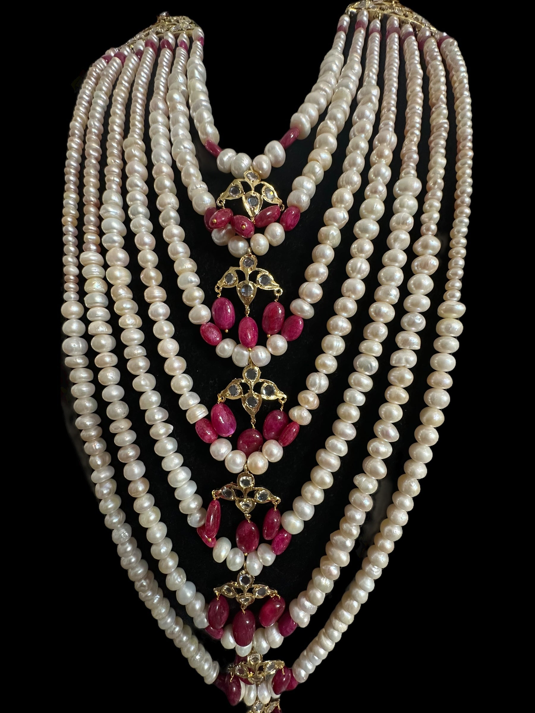 BR497 INSIA BRIDAL SET IN RUBY  ( READY TO SHIP  )